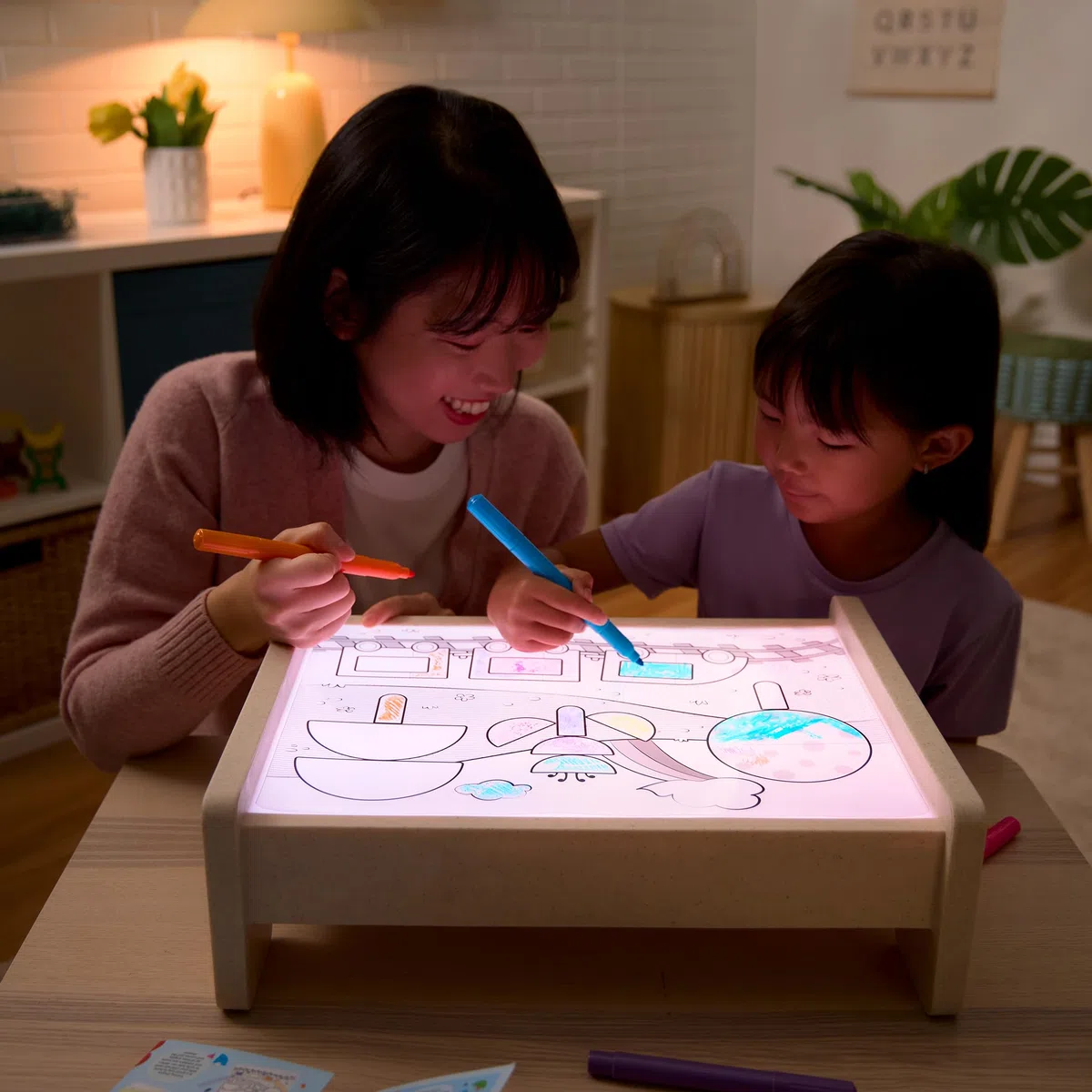 Explorateur Lumineux – Boîte à lumière pour Le traçage – Table Lumineuse pour Enfants – Lumières sensorielles – Tableau Lumineux pour Enfants – 3 Ans et +