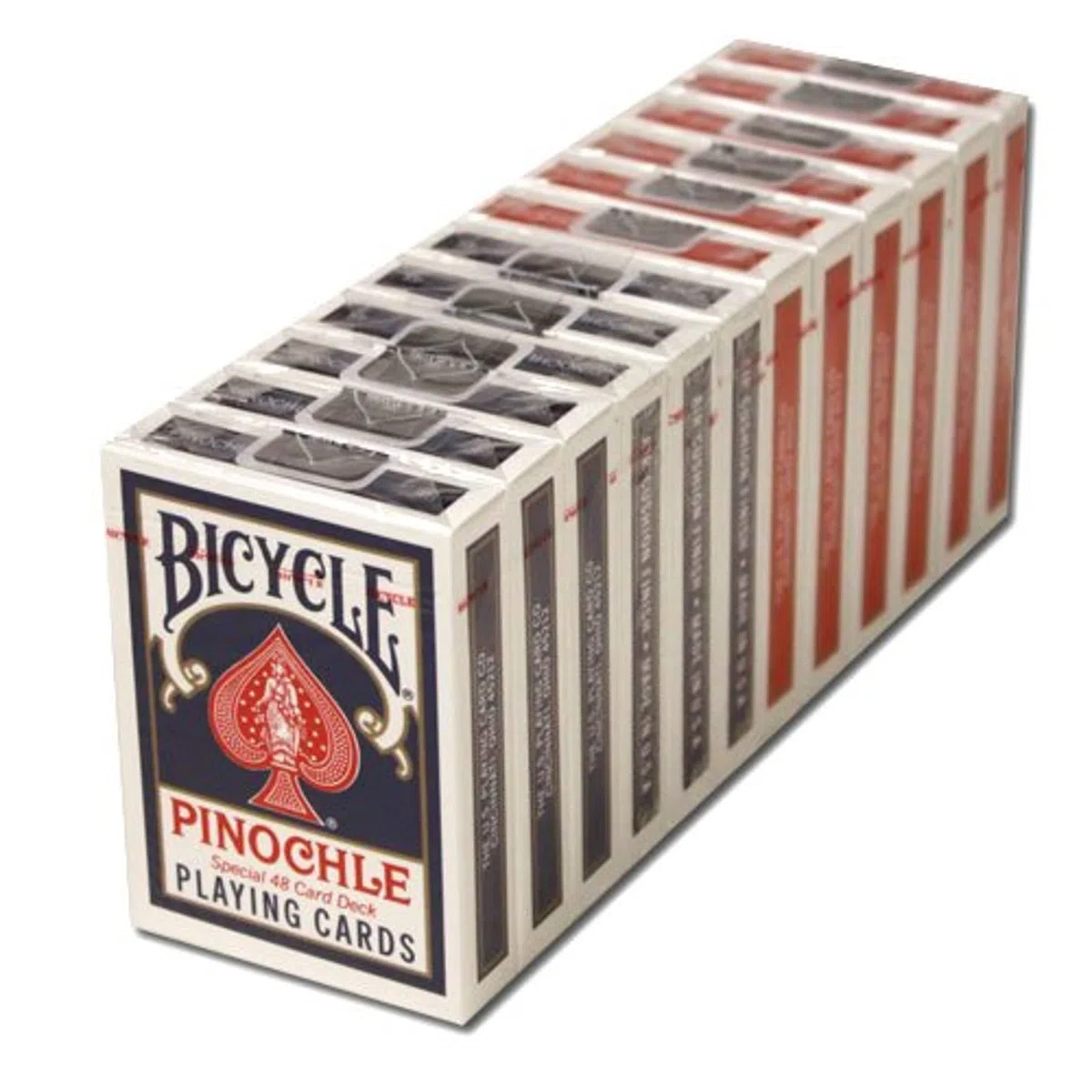Brybelly Lot de 12 Cartes Pinochle pour vélo (6 Rouges/6 Bleues)