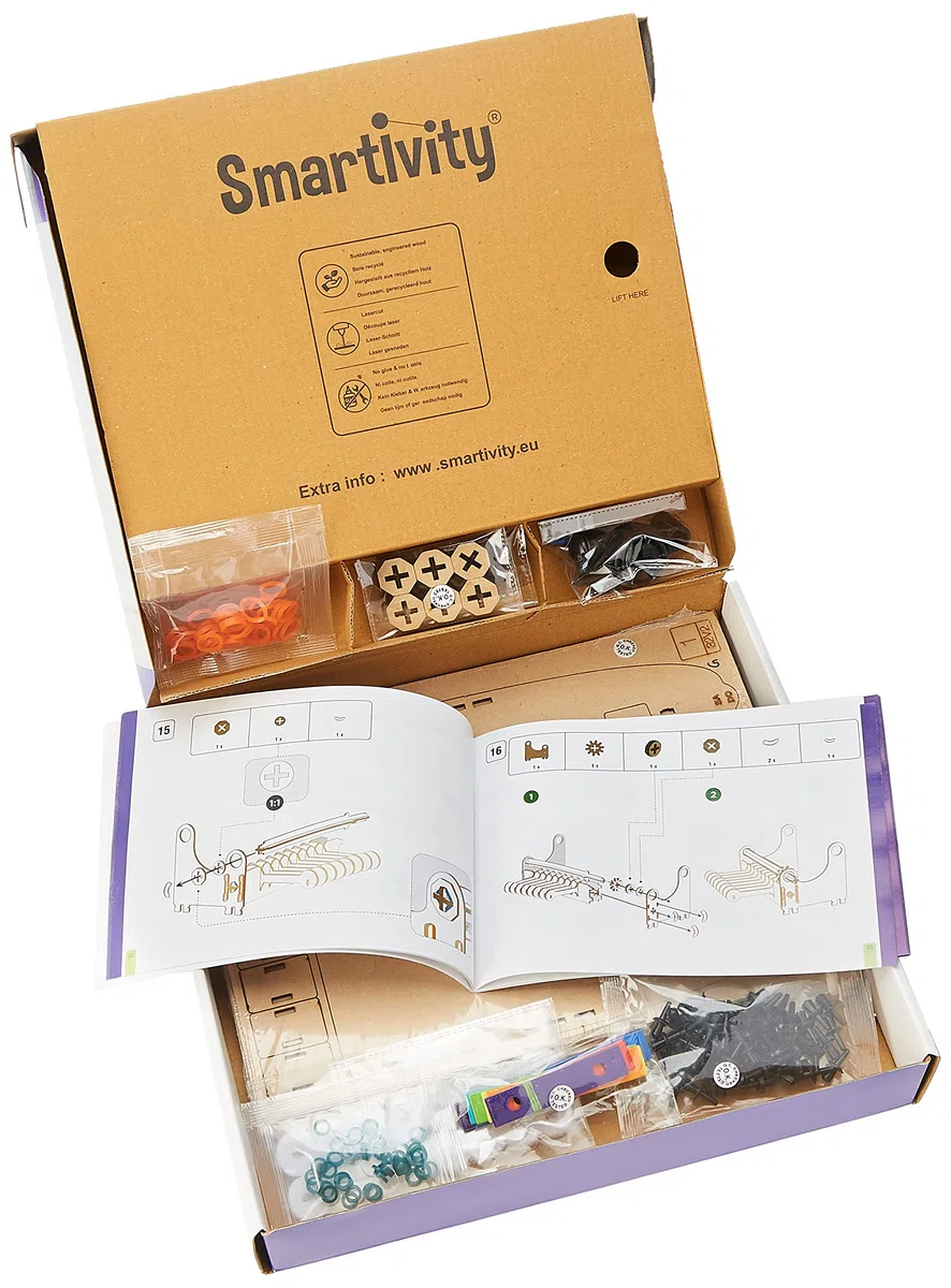 Smartivity - Xylophone - Music Machine - Jouet de construction en bois- Construisez le xylophone, ajoutez les chevilles et tourner la poignée pour jouer la musique de votre choix - A partir de 8 ans
