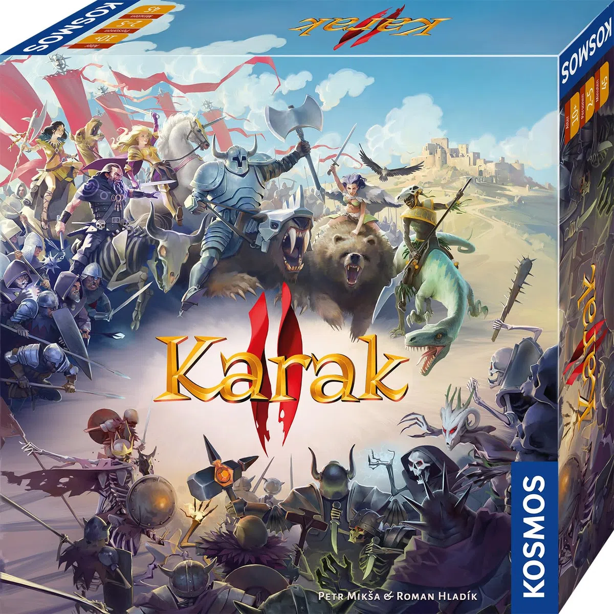 KOSMOS 685416 Karak 2 – L'Aventure Continue, Jeu Familial à partir de 10 Ans pour 2 à 5 Personnes, Jeu d'aventure Fantastique, Jeu de société avec dés, Instructions en Allemand
