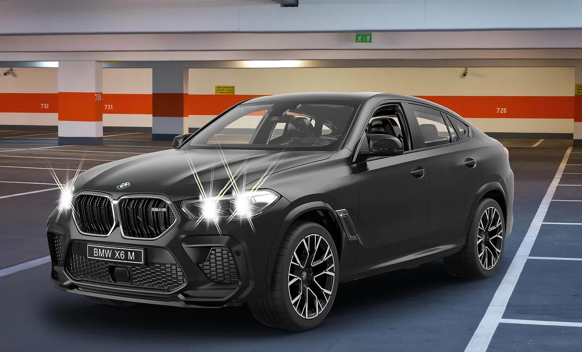JAMARA BMW X6 M 1:14 2,4 GHz – Pare-Brise Transparent, éclairage LED, Voiture RC