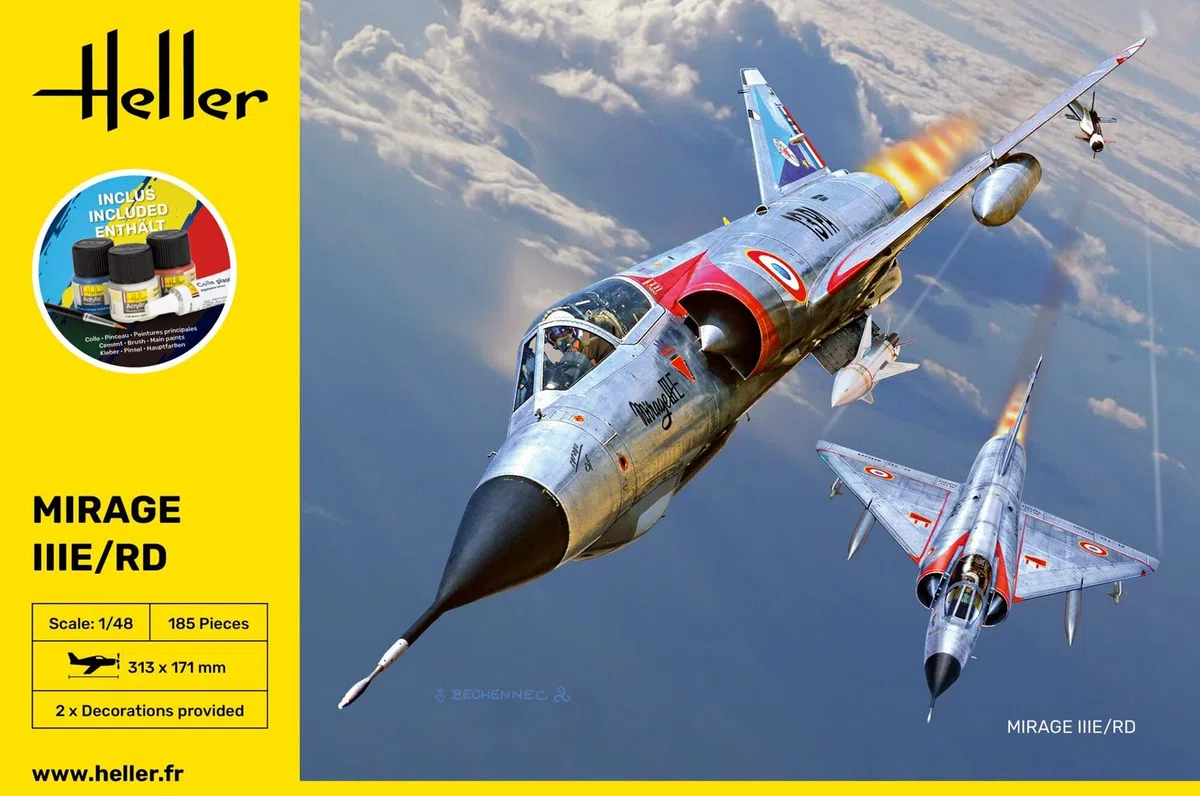 heller Starter Kit Mirage IIIE-O-R-RD-EE-EA - 1:48e