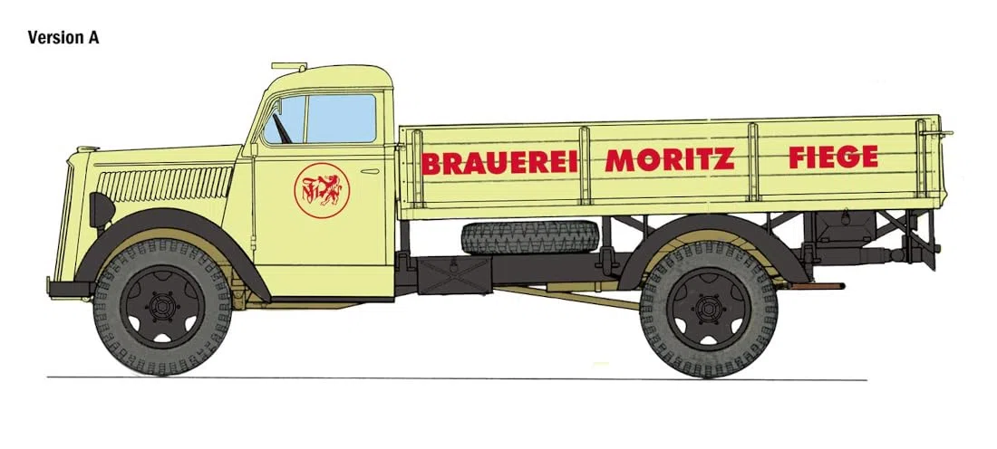 Italeri 3960 1:24 Camion Opel Blitz-modélisme, modèle de Sol, Bricolage, Passe-Temps, Coller, kit Plastique, détaillé, Mult, IT3960, Couleur moulée
