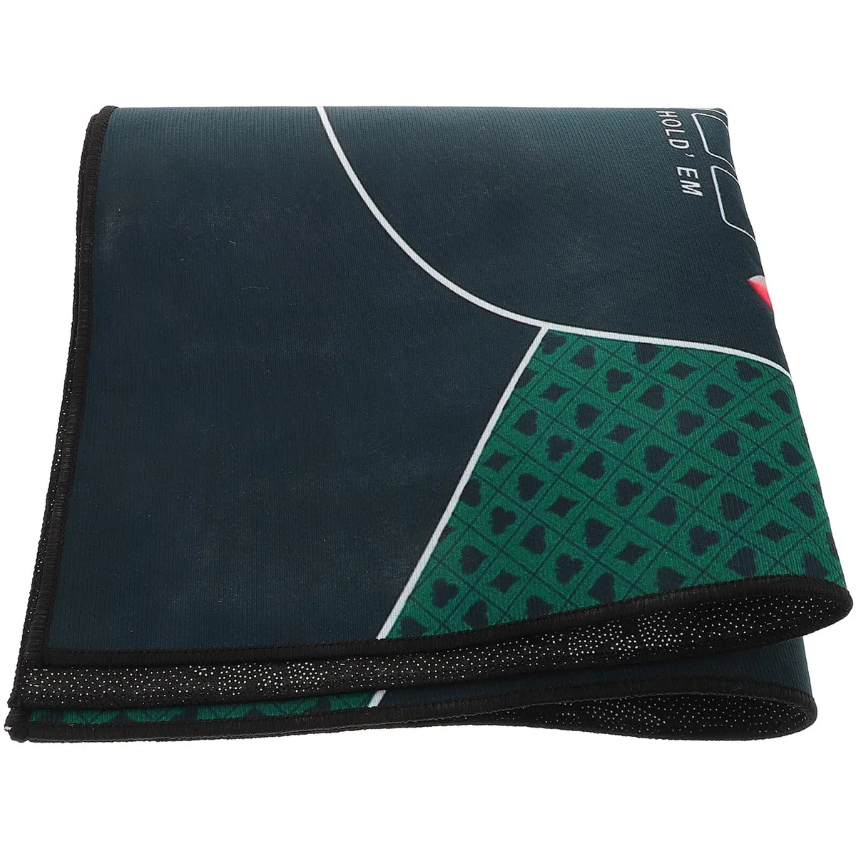 Tapis de Poker Motif Imprimé, Facile à Transporter Ranger Rectangulaire en Tissu Vert pour Tournois de Poker et Jeux de Rôle