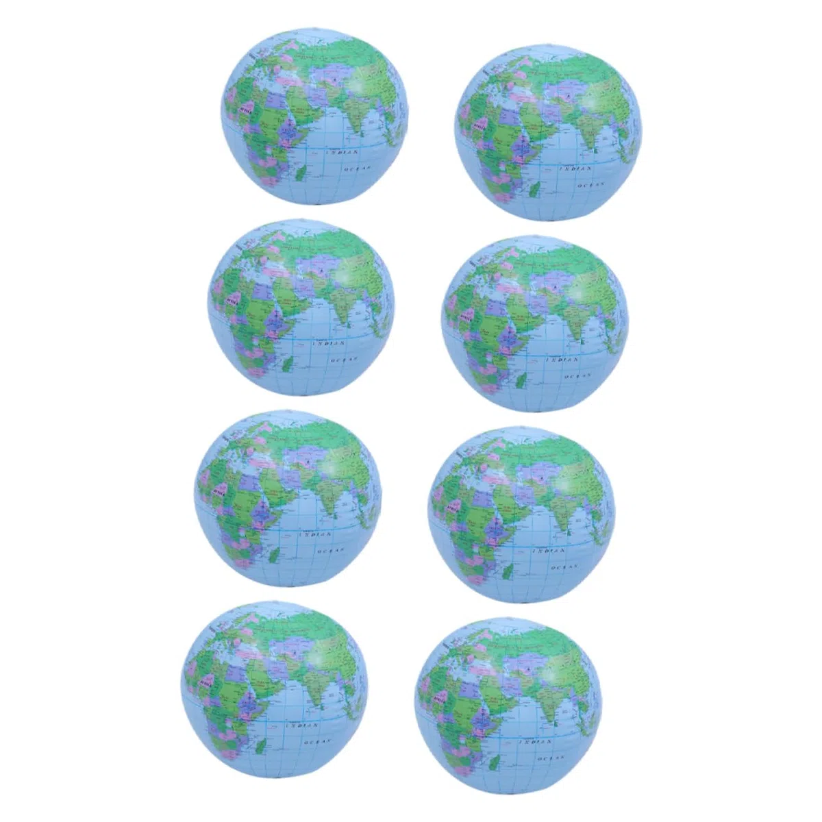 Yardwe 8pièces Ballon Globe Gonflable pour Piscine Jouet De Plage PVC Lot de Ballons De Fête Dégonflables
