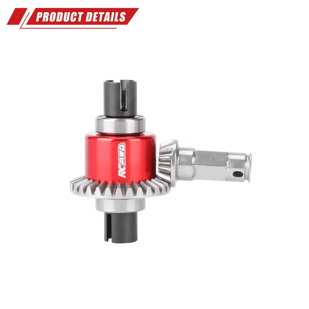 RCAWD Différentiel étanche 30T 0,8Mod avec engrenage principal 12T de remplacement pour ARA311177V2, pour Arrma 1/16 Mojave Grom 1/14 Typhon 1/18 Granite, Losi 1/12 Nascar Rempli d'huile de Nascar