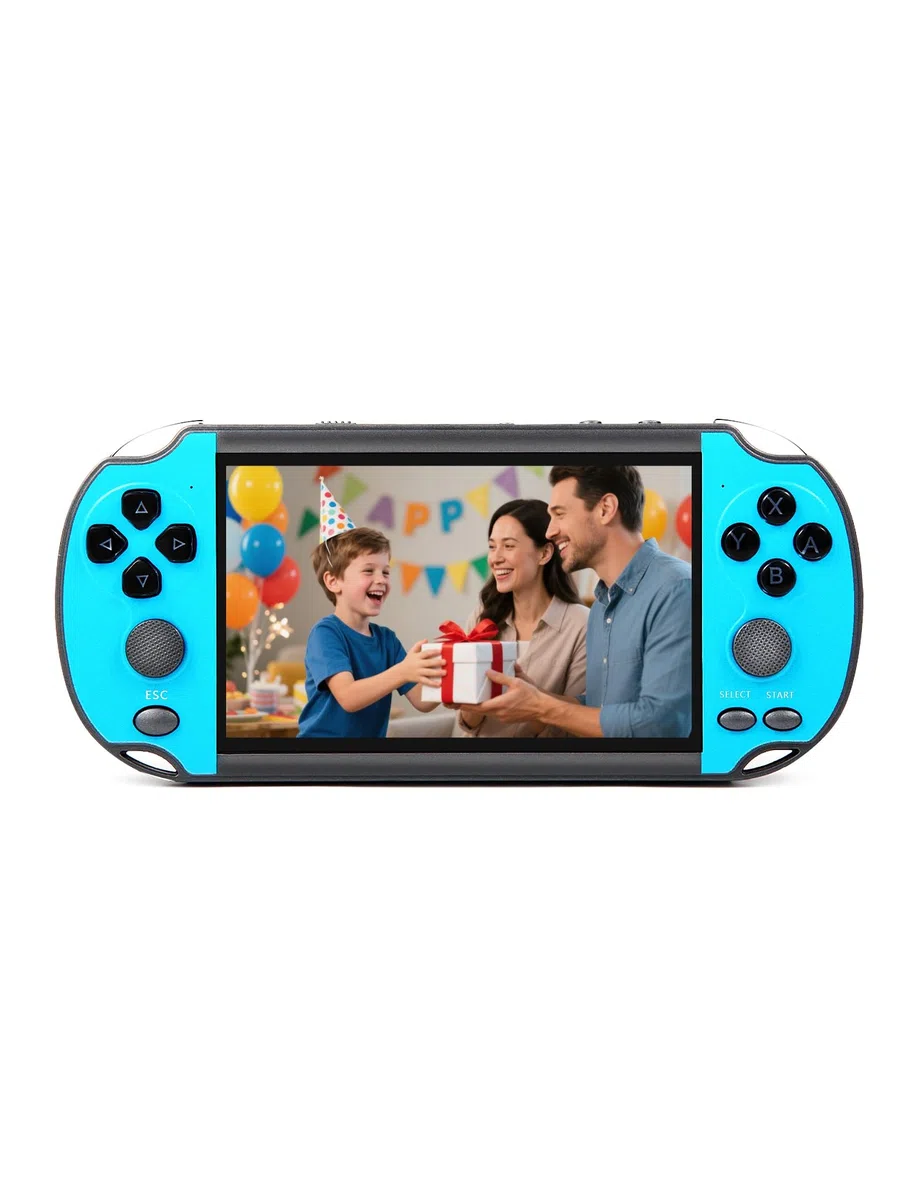 CZT 4,3 Pouces Rétro Console de Jeu vidéo 3000 Jeux intégrés Archivable Jeux Portables nostalgiques Console de Jeu portative Salle de Jeux pour Enfants émulateur Cadeaux pour Les Gens(Bleu)