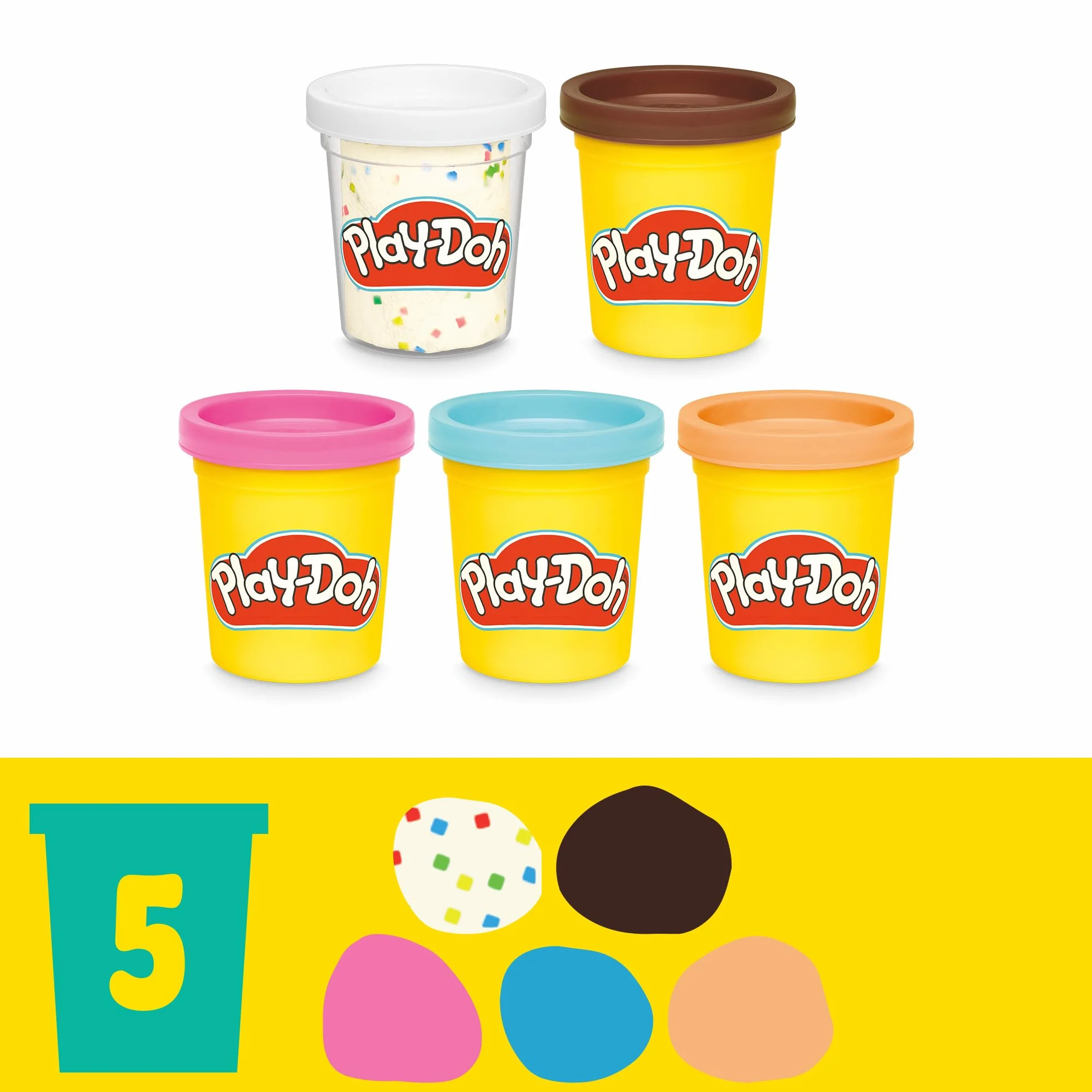 Play-Doh Le Magasin de Beignets, Coffret de pâte à Modeler, Jouet de Nourriture factice, Loisirs créatifs pour Enfants, dès 3 Ans