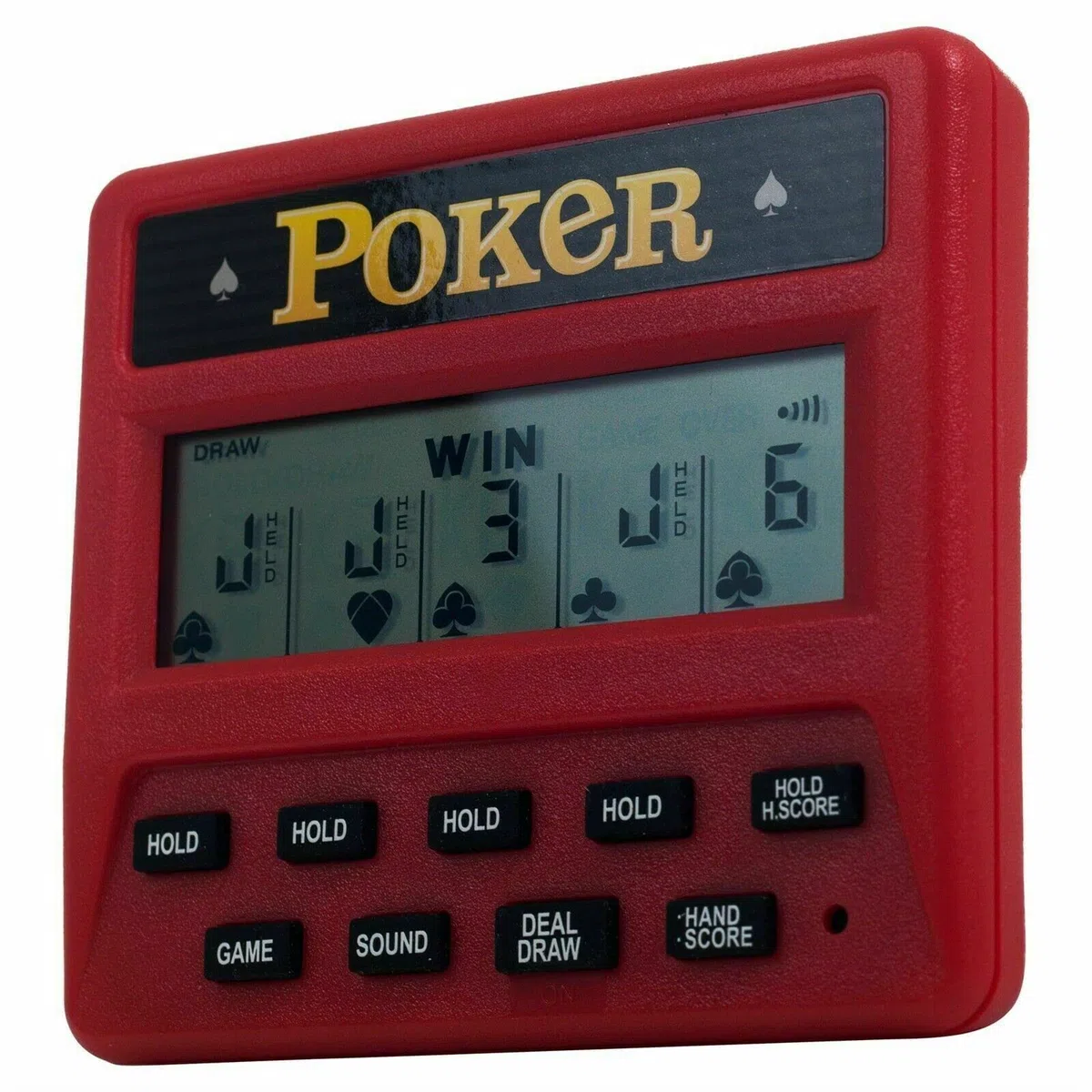 Jeu de poker électronique 5 en 1 à piles AAA Facile Cadeau de vacances