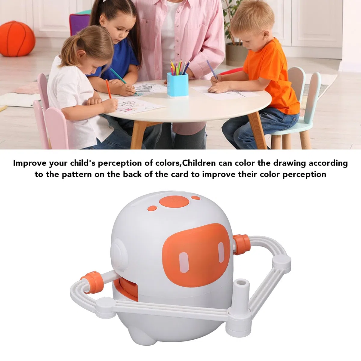 Irfora Robot de Dessin Interactif, Jouet Éducatif Artistique pour Enfants