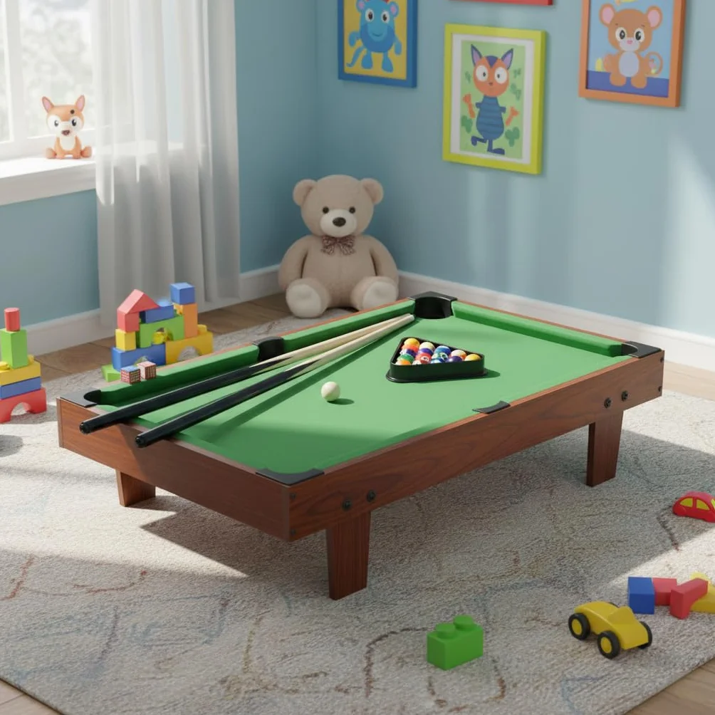 Leomark Table de Billard - Billard de Table avec Accessoires 92 x 51 x 20 cm