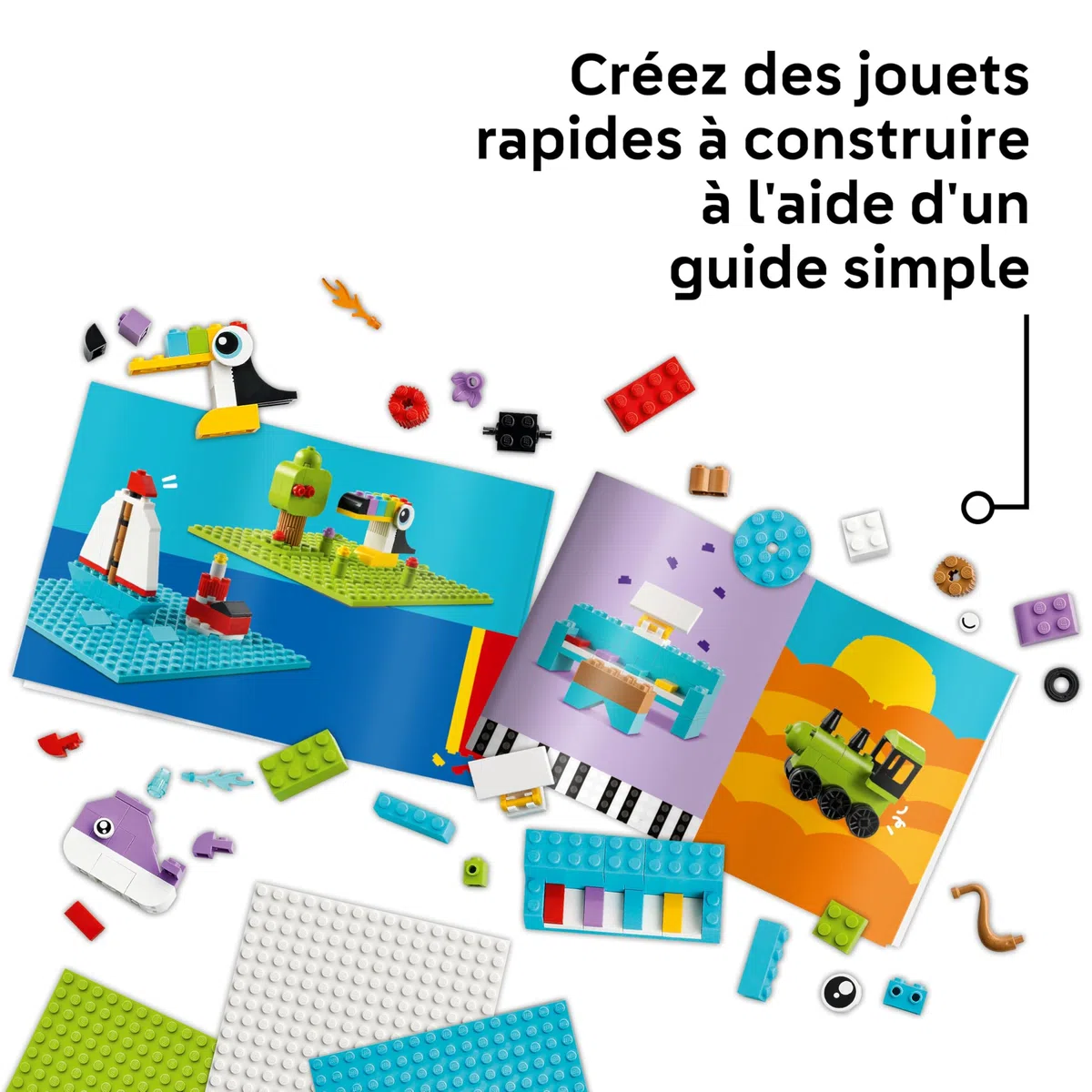 LEGO Classic La boîte créative pour Construire et Jouer - Jeu de Construction avec Briques colorées - Options Dont Une Maison, Un Chien ou Un Camion - Cadeau pour garçon ou Fille dès 5 Ans 11044
