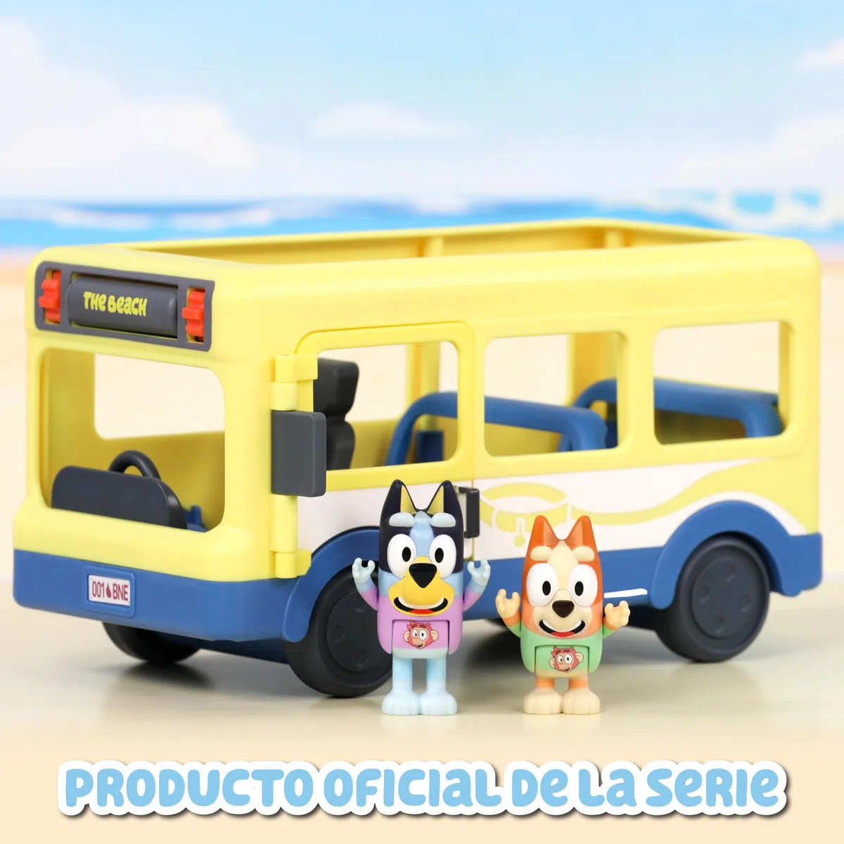 Bluey - School Bus, Bus pour Le Cole 2 Chiffres avec Bingo Personnages de la série de Dessins inantil, Affiche avec Destination de Route rotative, garçons et Filles + 3 Ans, Célèbre (BLY39010)