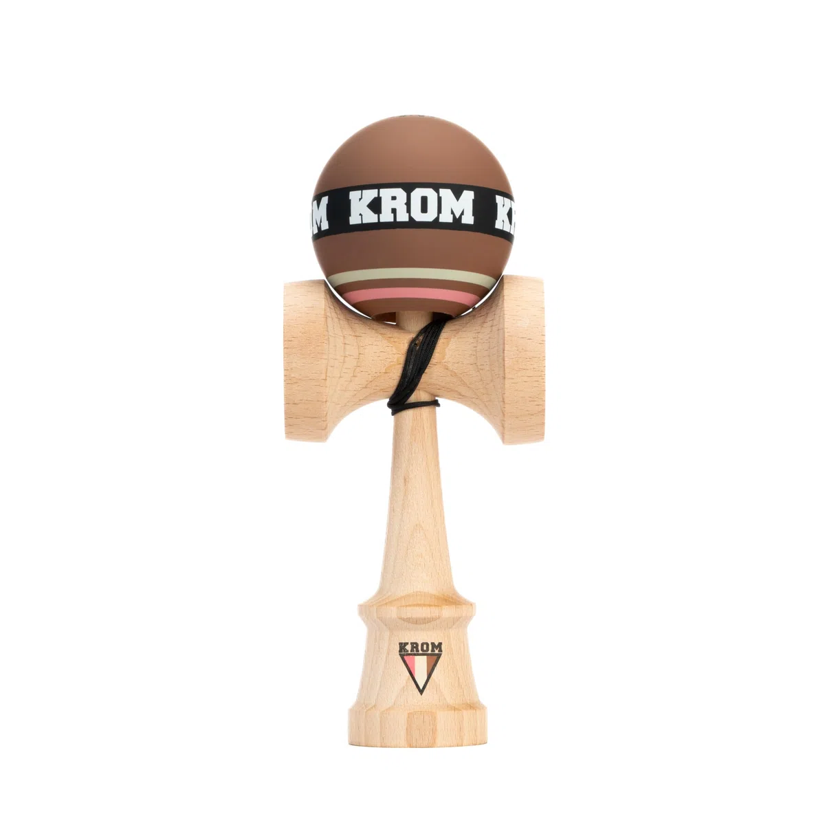 KROM Kendama STROGO Neapolitan Chocolate – Krom Kendama en Bois pour débutants et Joueurs avancés – Bilboquet Japonais intérieur/extérieur – Bilboquet Enfant et Bilboquet Bois Adulte