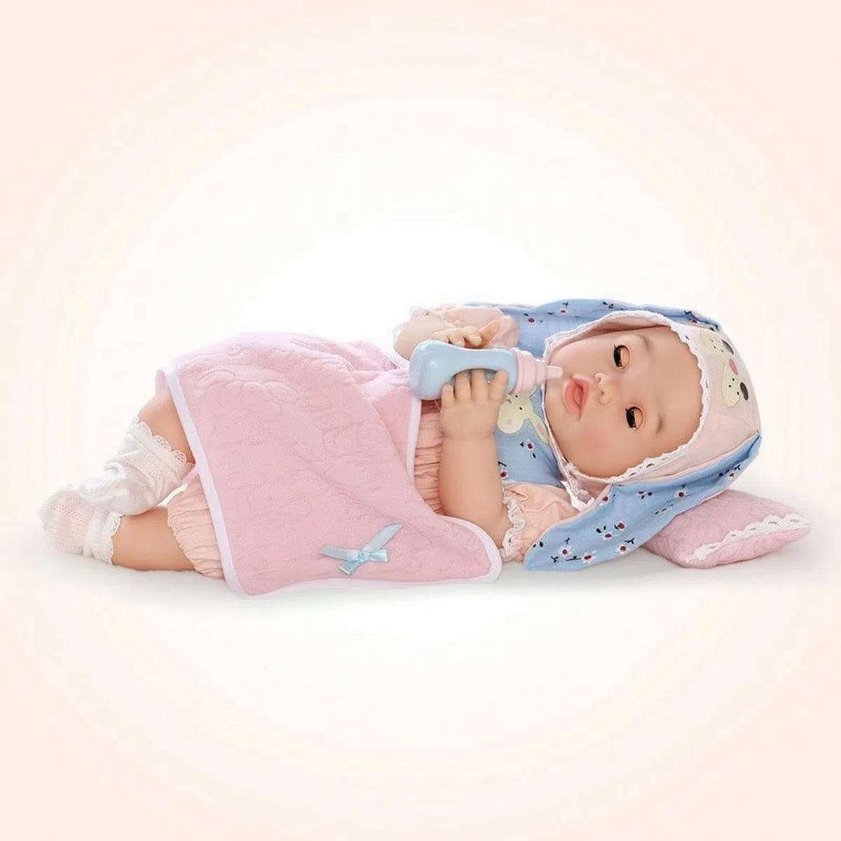 Poupée Bébé avec Tétine Interactif Poupée Interactive Sonore Bébé avec Accessoires pour Enfants, Tout-Petits