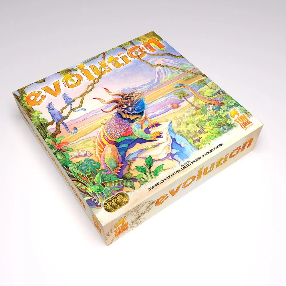 Funforge Asmodee - Evolution - Jeu de Société pour Adultes et Enfants dès 12 Ans - Univers Préhistorique - Guidez Vos Espèces À Travers Les Âges - 2 À 6 Joueurs - 60 Min - Version Française