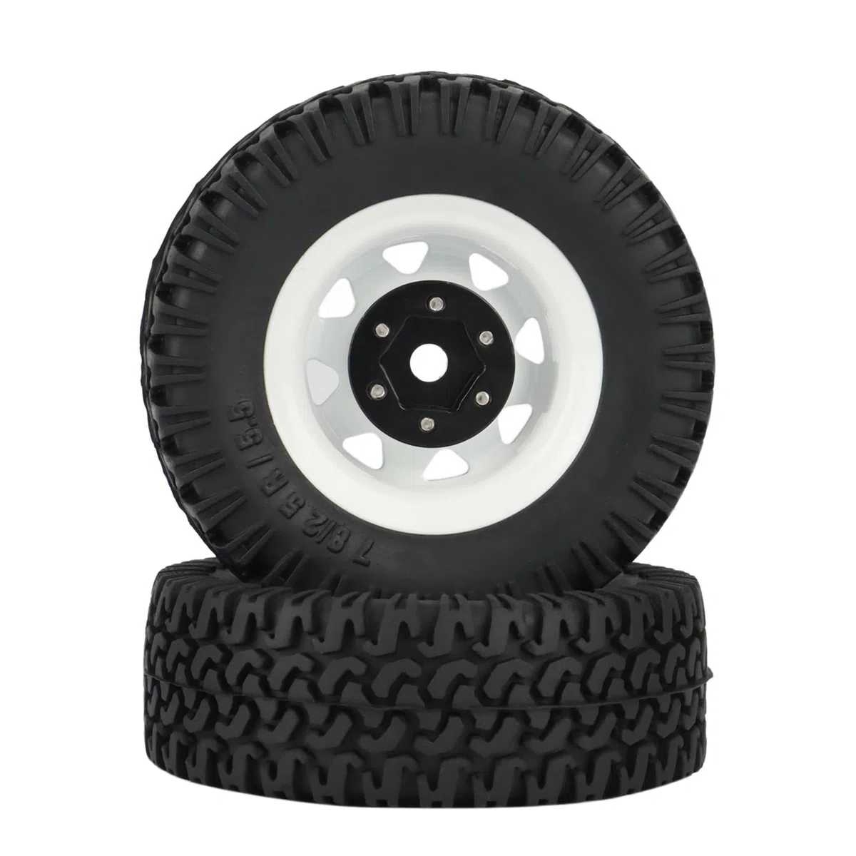 RC Pneus Jante Compatible avec Axial 90069 D90 TF2 pour Tamiya CC01 LC70 pour MST 1/10 RC Crawler Car Lot De 4 Pneus De Jante De Roue À pour Talon en Métal 1,55