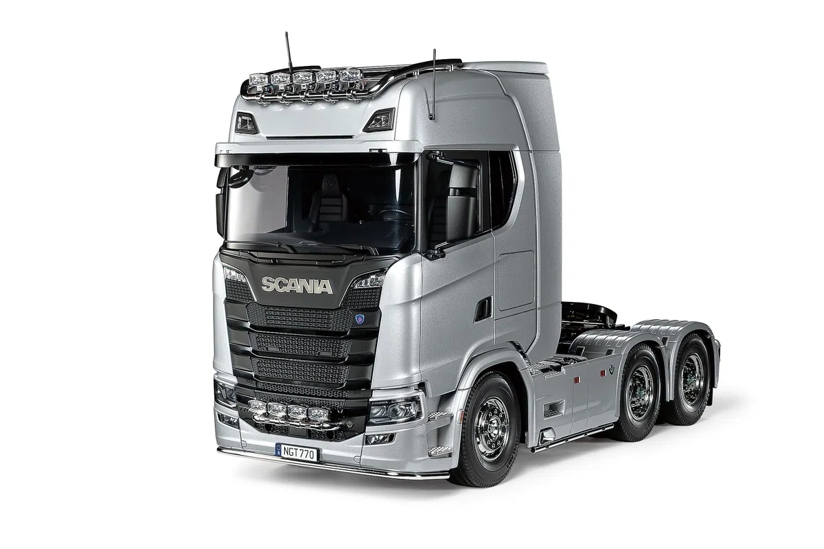 Tamiya 56373 1:14 RC Scania 770 S 6x4 Argent pré-Peint Kit de Montage Camion RC Camion radiocommandé Jouet de Construction modélisme