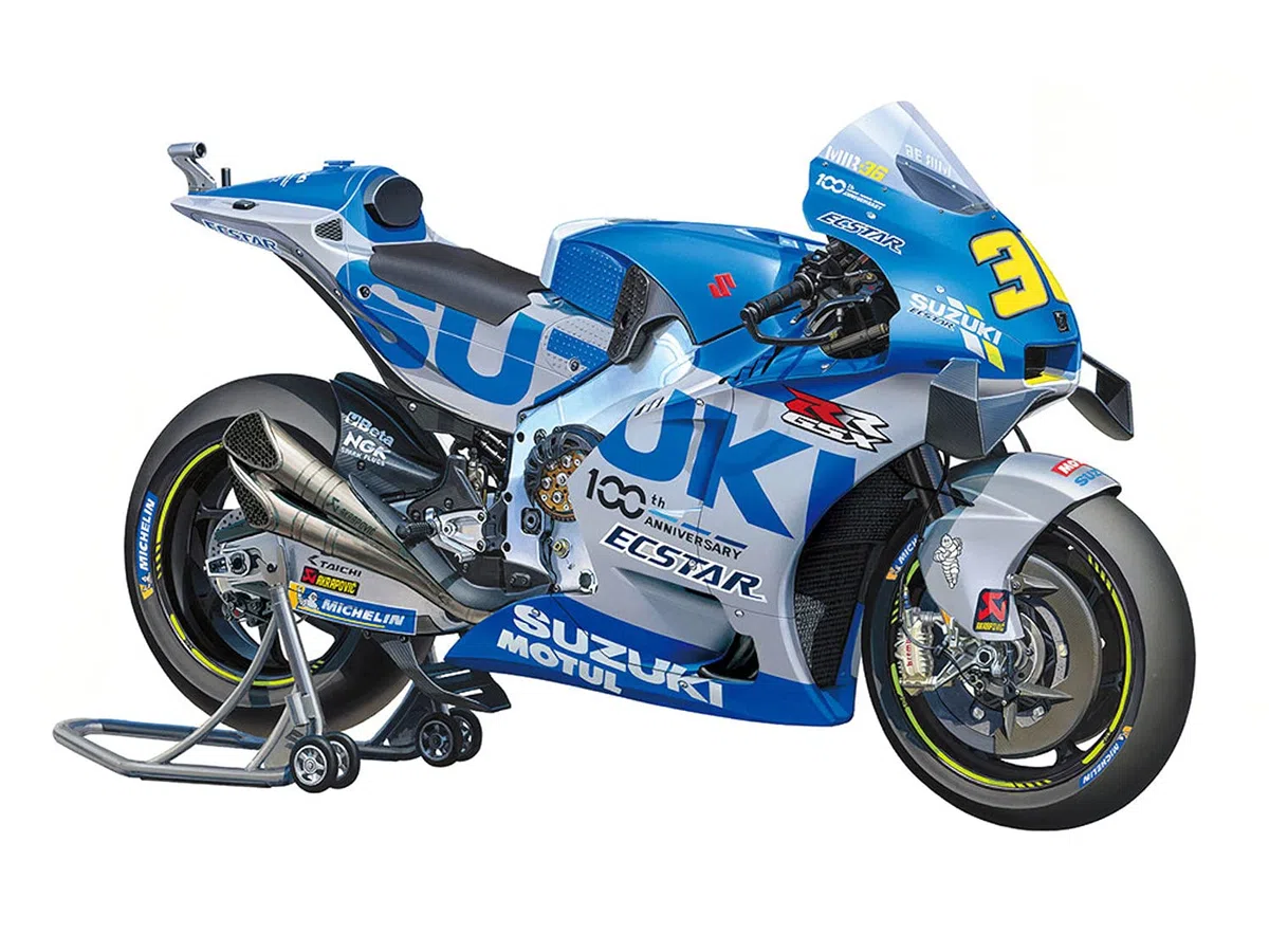 TAMIYA 14139 1:12 Team Suzuki ECSTAR GSX-RR 2020 Réplique fidèle à l'originale, kit de construction en plastique, bricolage, kit de modélisation, assemblage, non peint, Multicolore