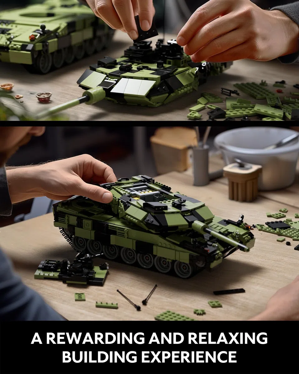 Nifeliz Leopard II A7 Tank, Jeu de Construction de Chars Militaires pour Adultes, Maquette d'armée à Construire et à Exposer, pour Les passionnés de l'armée (2069 PCS, NF10269)