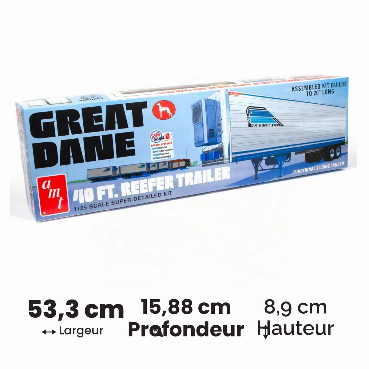 AMT Great Dane 40' Reefer Trailer (Coors) Plastic Kit