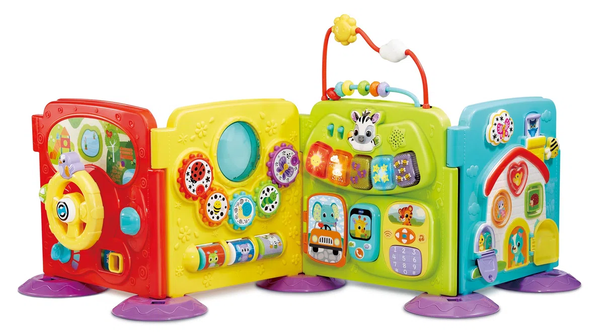 VTech Centre de Jeu Baby Discovery - 3 Modes de Jeu - Amusant - Jouet Musical - Convient aux Enfants de 3, 6, 9 Mois et Plus, Version Anglaise