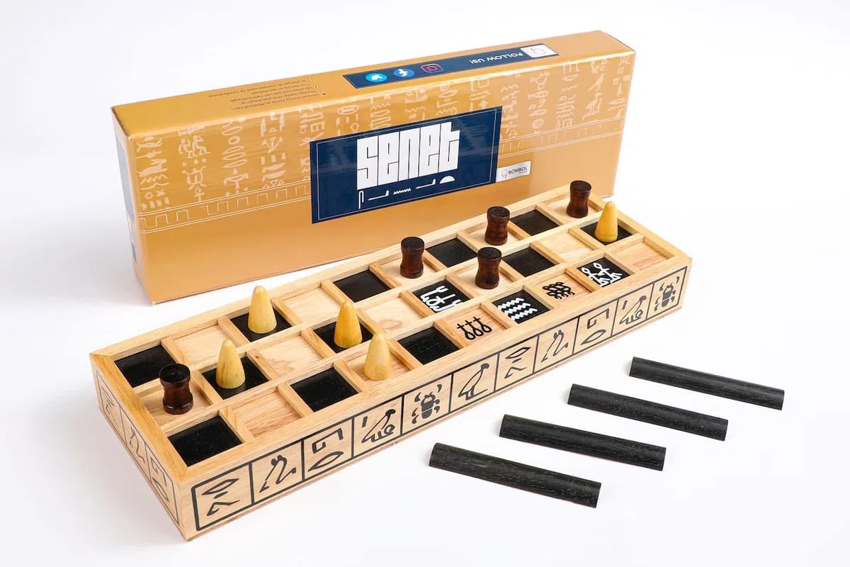 ROMBOL Senet – Le jeu de société des pharaons, jeu de dés égyptiens antiques