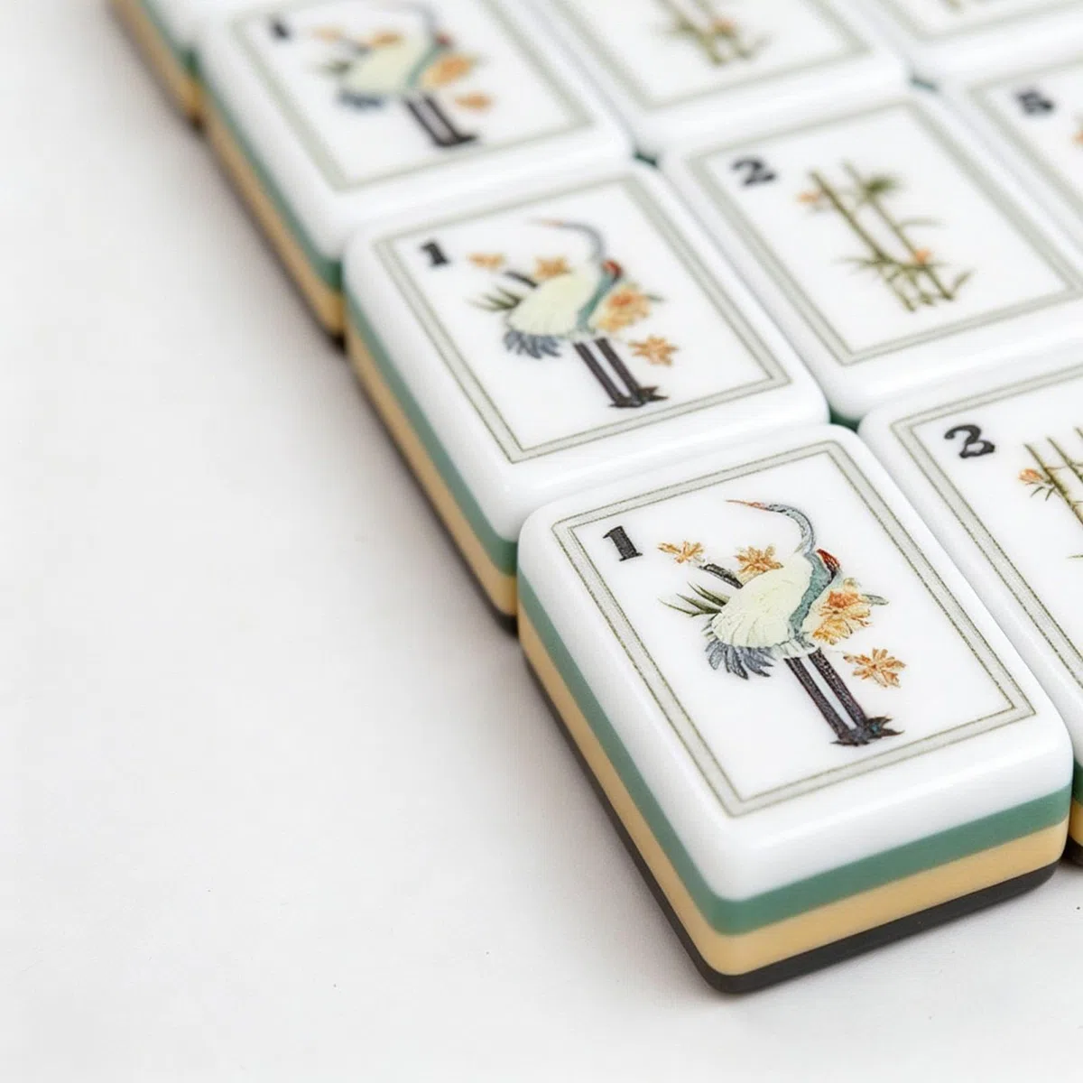 de Mahjong Set de 160 Pièces avec Dés Gravés en Acrylique