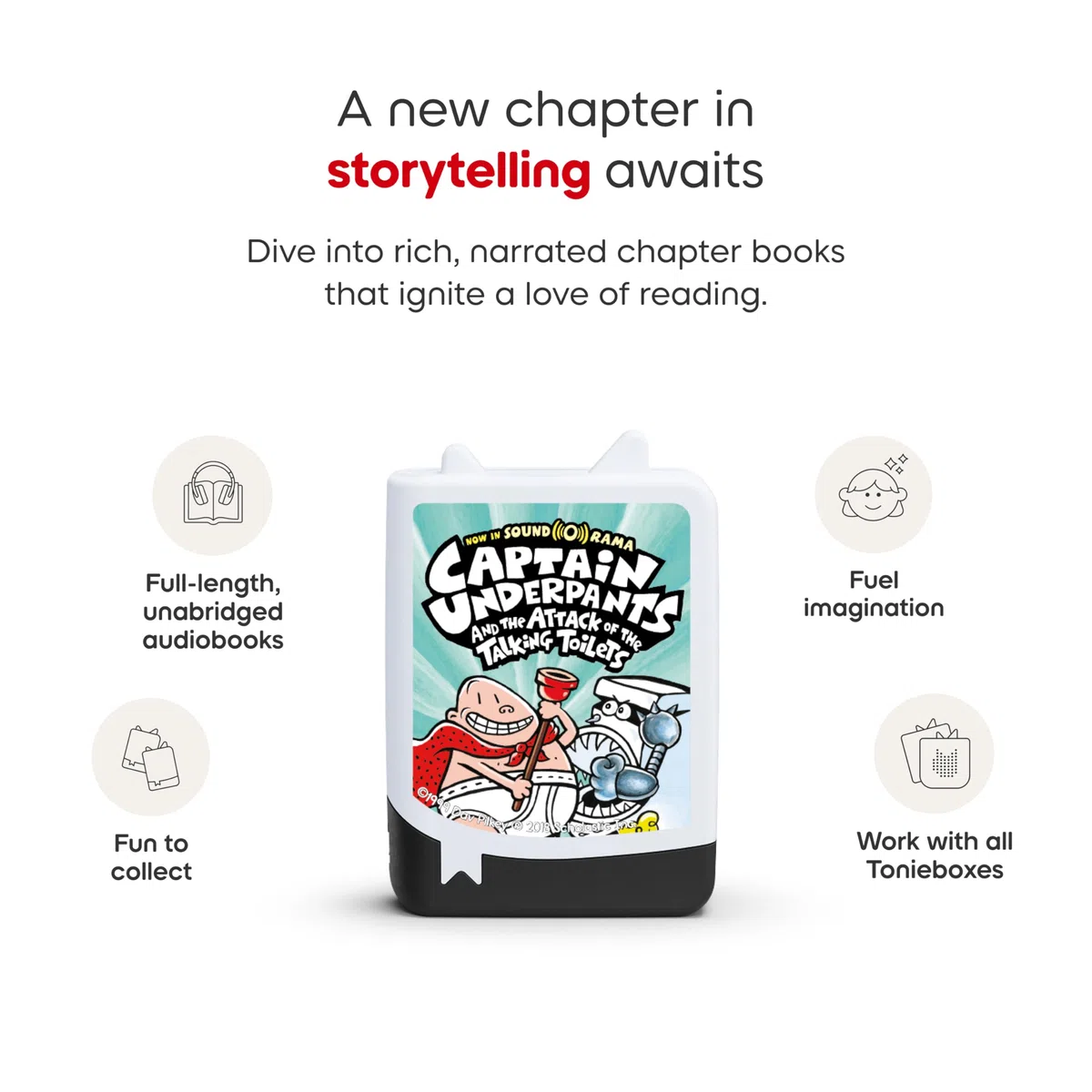 Tonies Captain Underpants Lot de 4 livres audio