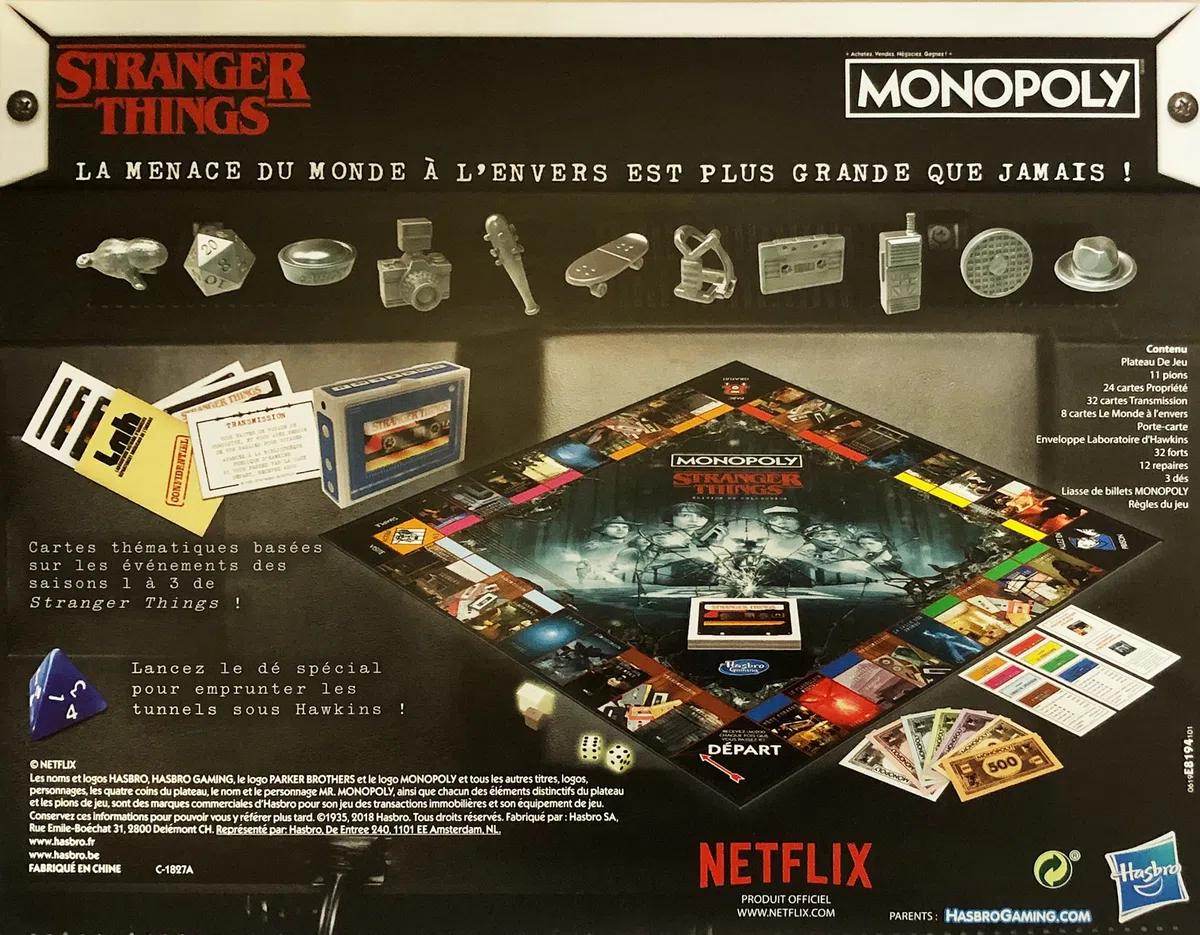 Hasbro Monopoly Game Stranger Things Jeu de Société Édition Collector pour Enfants de 14 Ans et Plus, Version Française