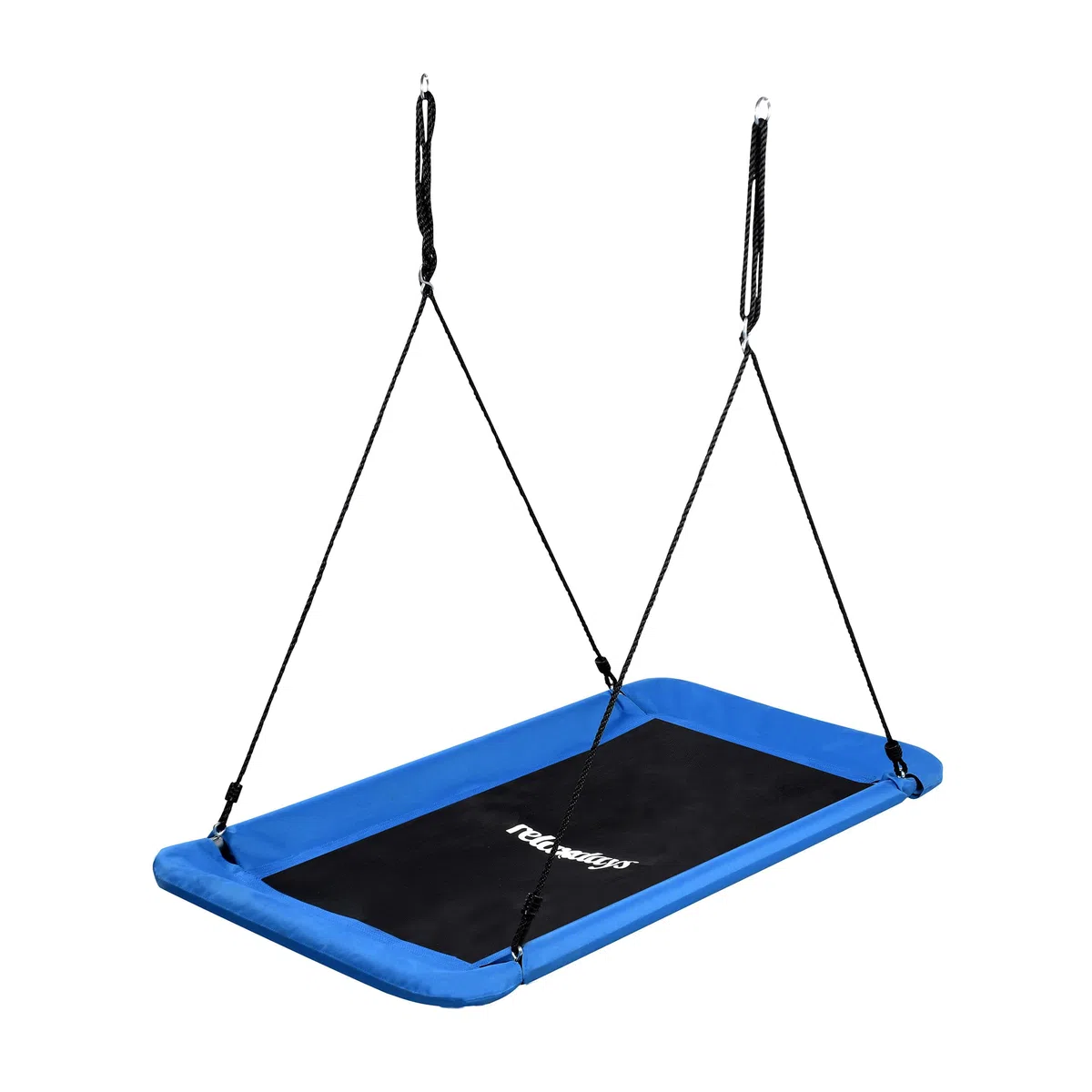 Relaxdays Nid de balançoire rectangulaire, Enfants & Adultes, 150 kg, L x P 150 x 80 cm, extérieur, Bleu