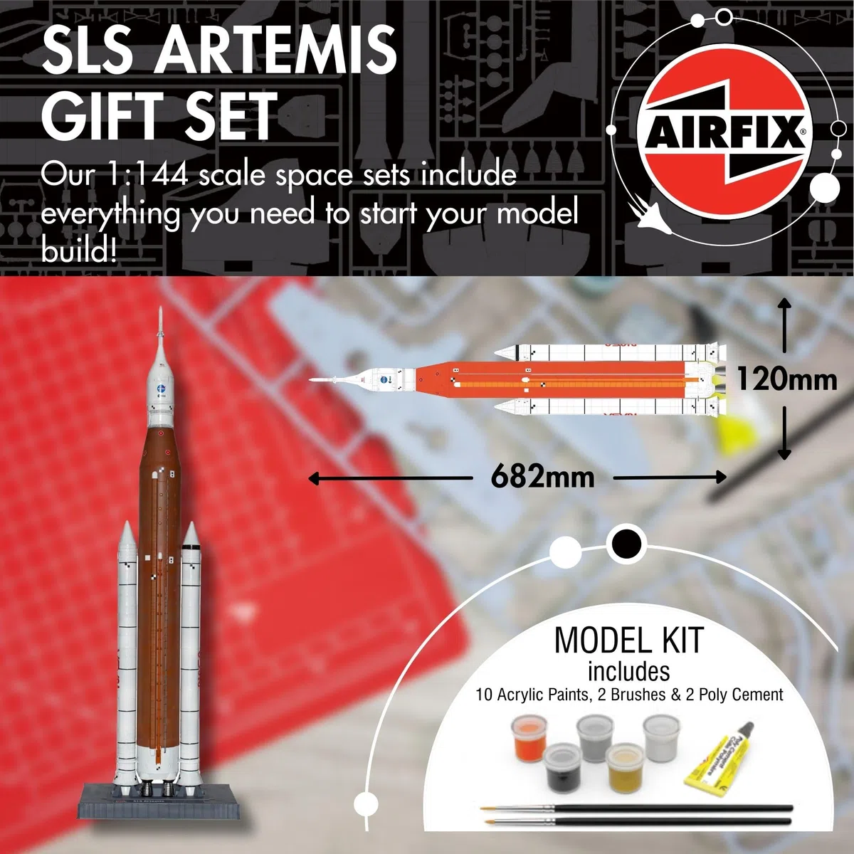 Airfix Coffret Cadeau A50202 SLS Artemis - Maquettes en Plastique, Kits de Construction de vaisseaux spatiaux pour Adultes et Enfants de 8 Ans et Plus