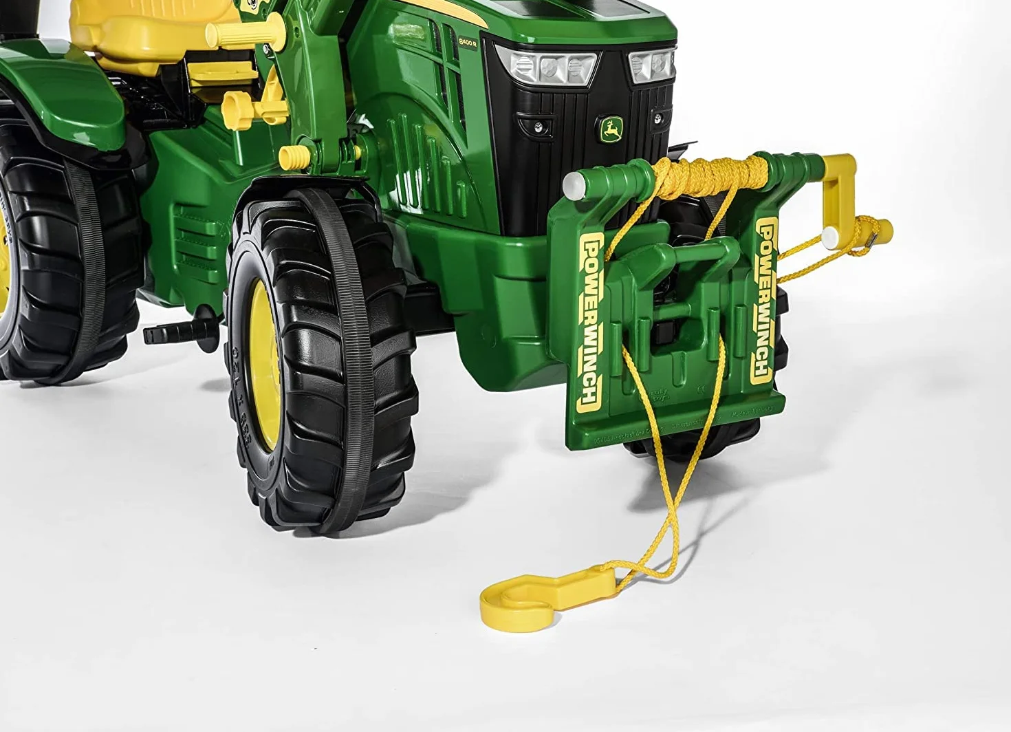 Rolly Toys RollyPowerwinch Treuil à câble John Deere (pour véhicules RollyToys, montage à l'avant ou à l'arrière, pour les enfants à partir de 3 ans, vert) 408986