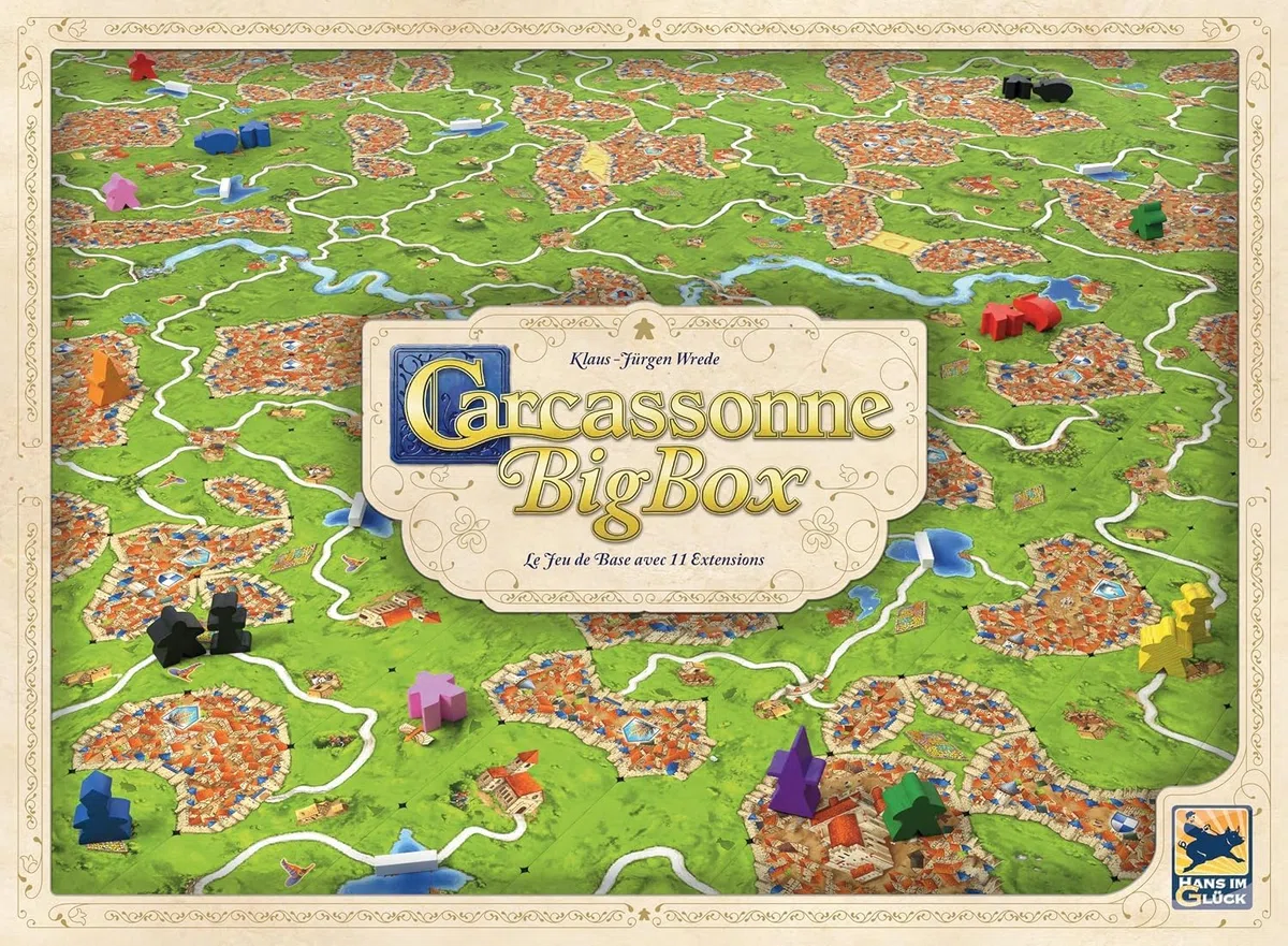 Asmodee - Big Box Carcassonne - Hans im Glück - Coffret d'initiation | 7+ ans et plus - 2 à 6 joueurs - 45 à 60 minutes de jeu - Jeu de société - Jeu de stratégie/pour la famille