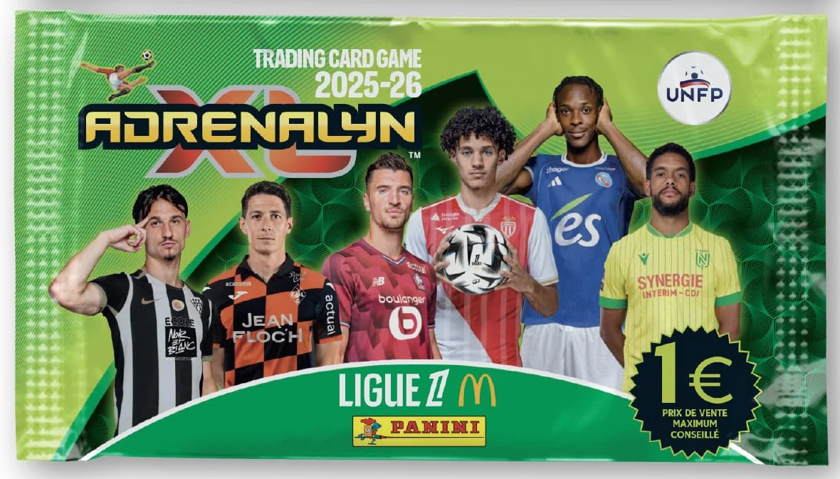 Panini ADRENALYN Ligue 1 McDonald's 2025-2026 Trading Cards Game Boite de 50 Pochettes