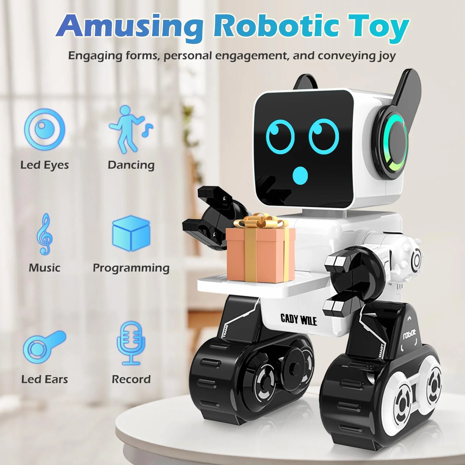 anysun Jouet Robot pour Enfants, Robots RC Intelligents avec Tactile, Application et Télécommande, Jouet Robot Programmable, Marche, Danse, Chant, Conversation, pour Garçons Filles