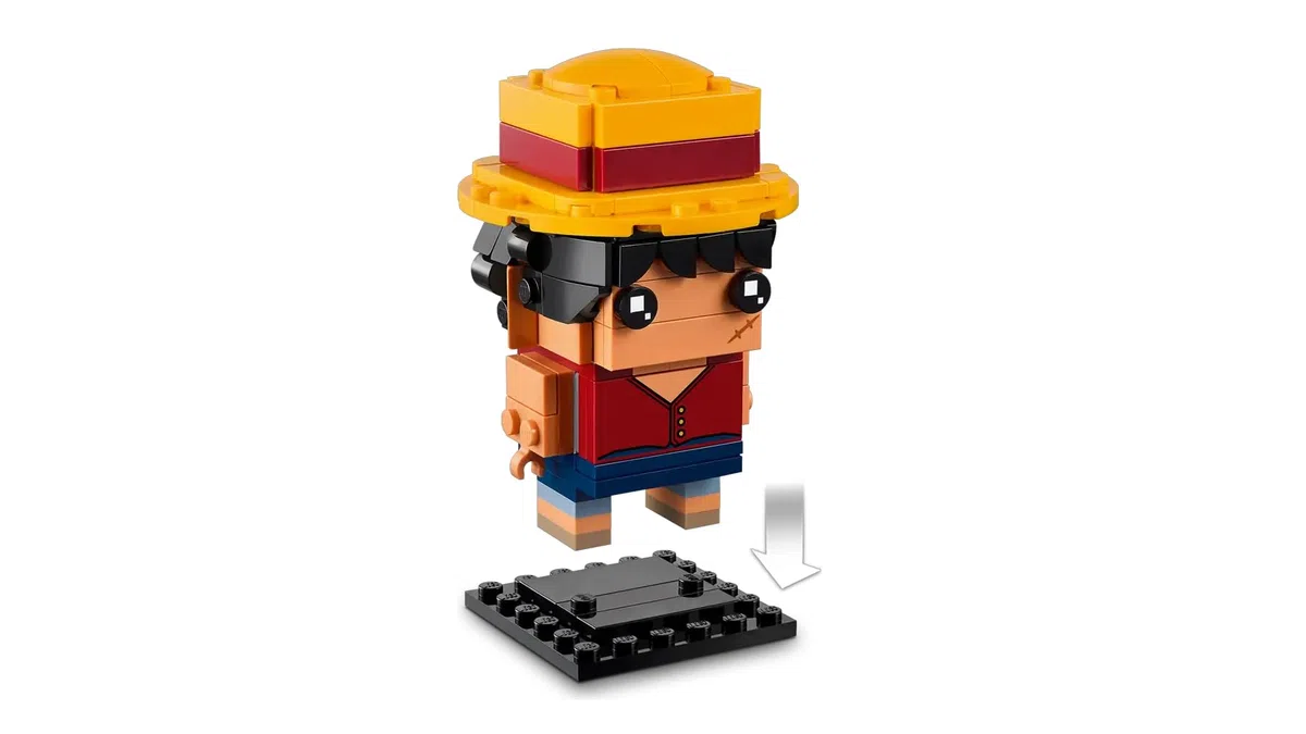 LEGO One Piece 40799 - Figurine de Monkey D. Luffy BrickHeadz - Collector pour Les Fans de Manga - Idée Cadeau pour Filles et garçons à partir de 8 Ans