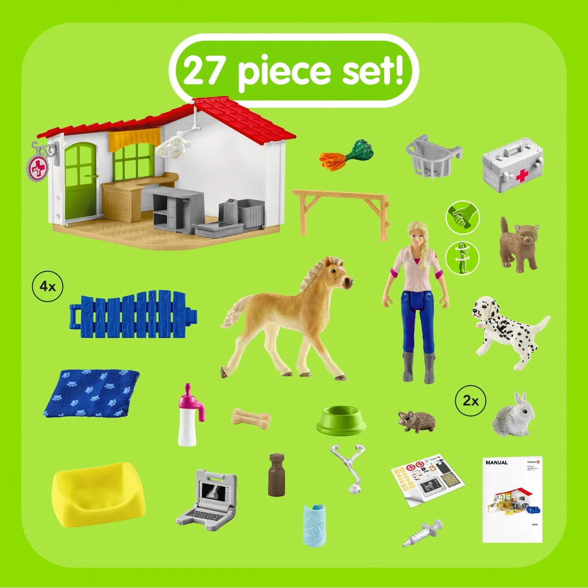 Schleich Cabinet vétérinaire avec Animaux