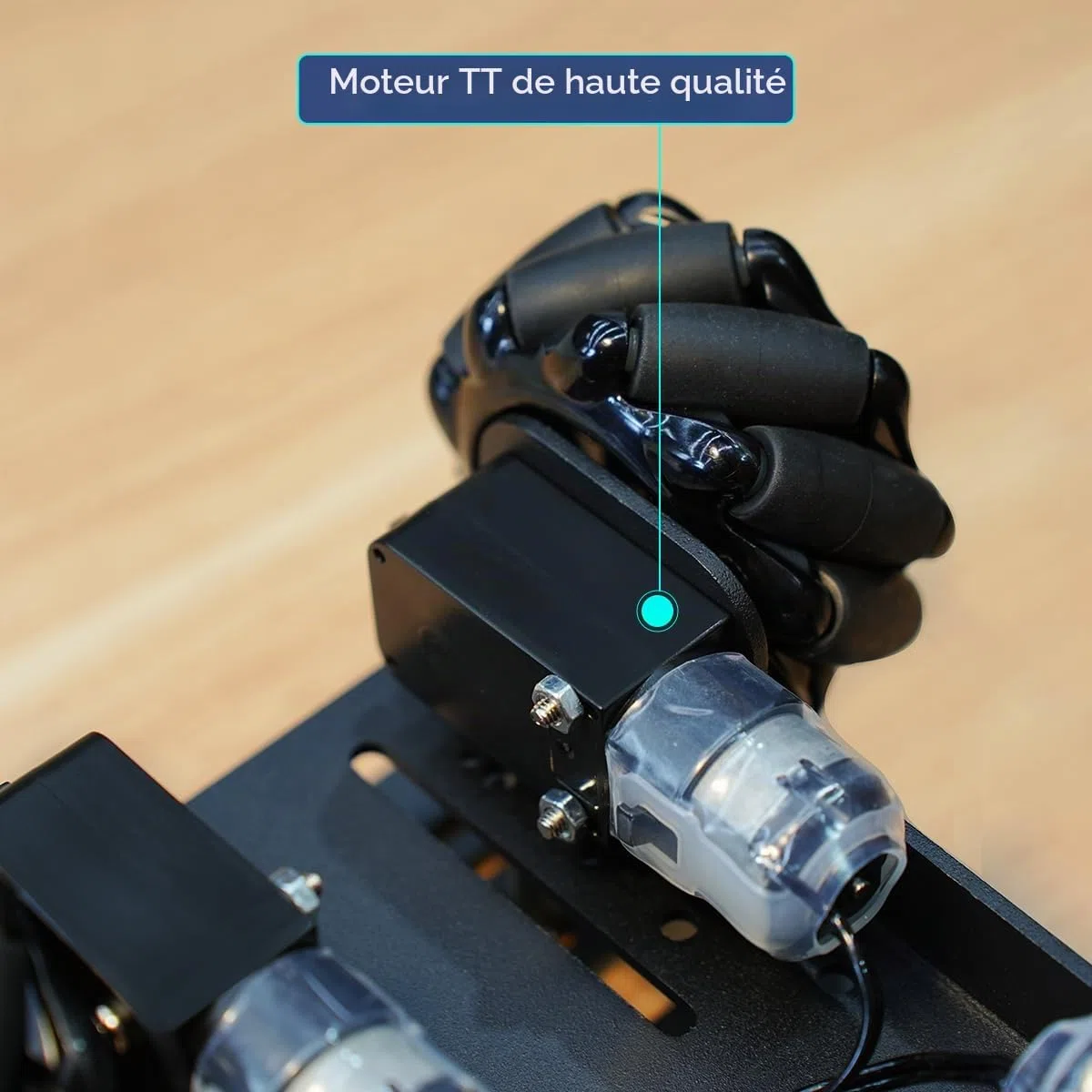 LewanSoul Mecanum Kit de châssis de Voiture avec Cadre en Alliage d'aluminium, Moteur TT et Roues Mecanum de 60 mm, Voiture Robot Intelligente, kit de Bricolage (démonté)