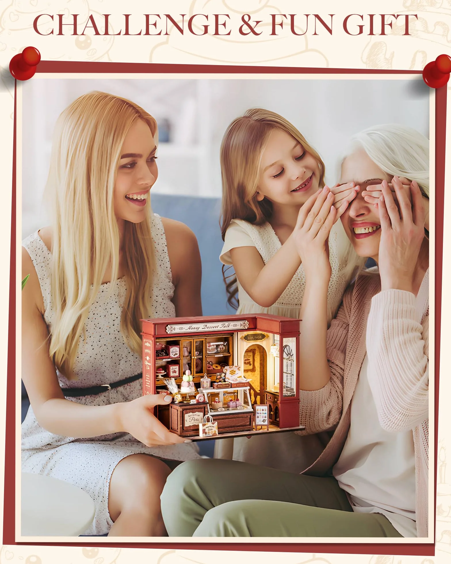 Rolife Miniature Kit pour Adultes Conversation Dessert au Miel Maison de Poupées Miniature Décoration d'Intérieur Kits de Maison à Construire Cadeau d'anniversaire pour Adultes