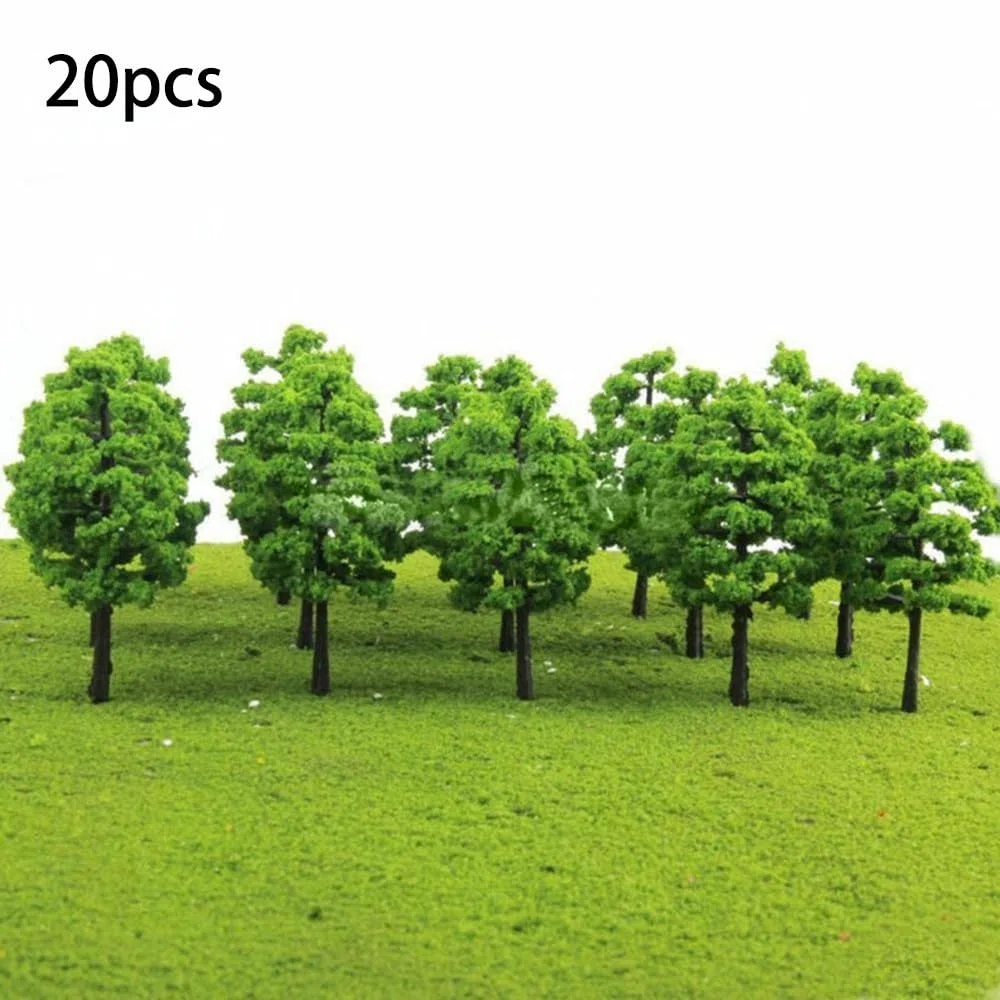 Lot de 20 arbres miniatures pour diorama et décoration de paysages miniatures
