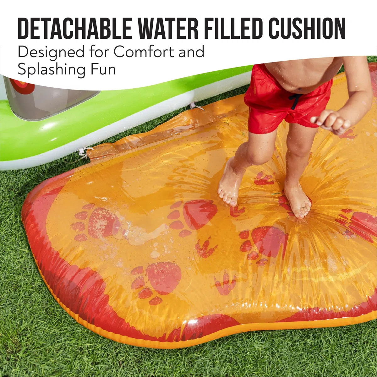 Bestway Aire de Jeux Aquatiques et pataugeoire Gonflable Volcano Springs pour Enfants 2,62 m x 1,88 m x 1,02 m