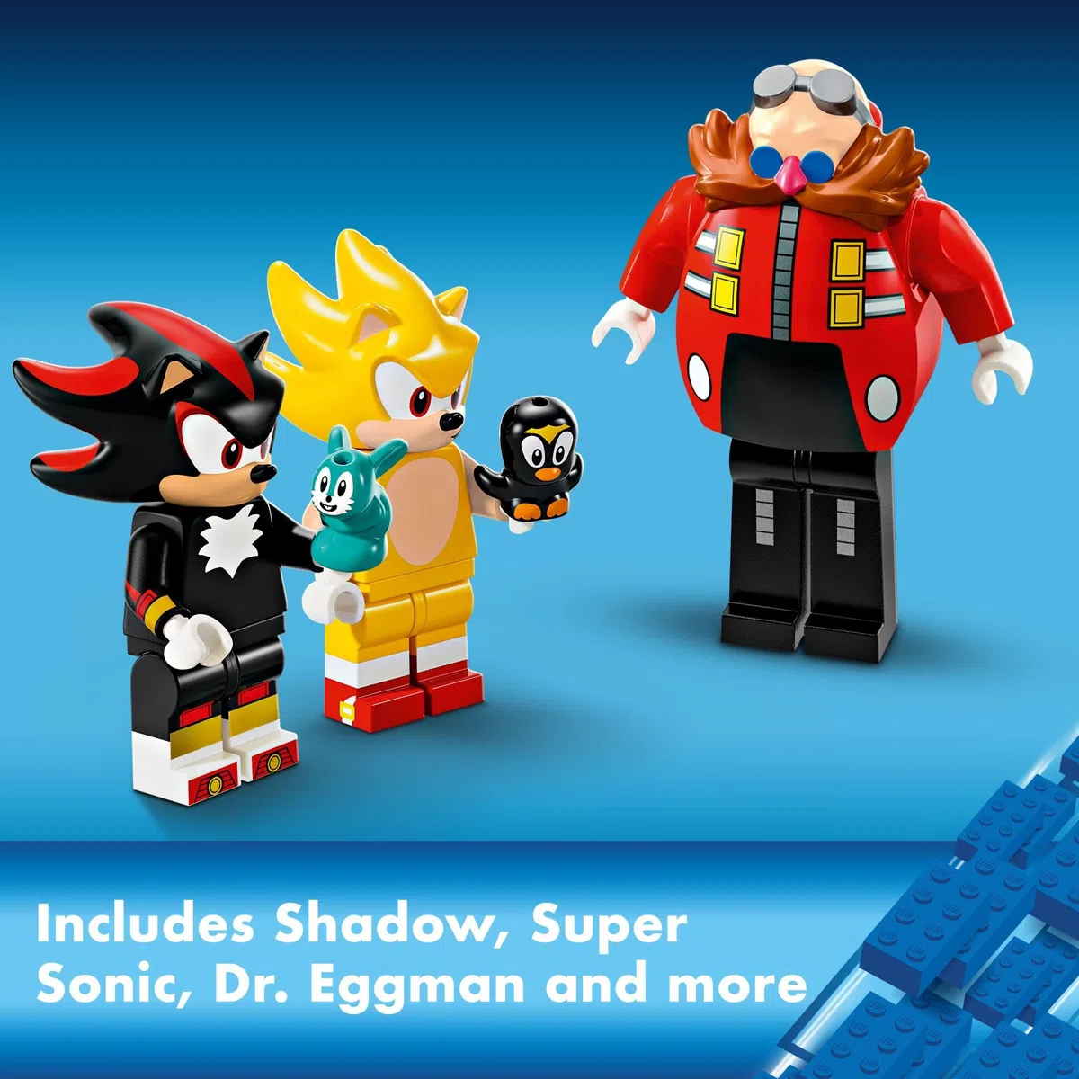 Lego Sonic The Hedgehog : Super Sonic vs. Egg Drillster Jouet de Jeu avec Ombre et Dr. Eggman, Jeu de Construction Super sonique pour garçons et Filles à partir de 8 Ans, 76999