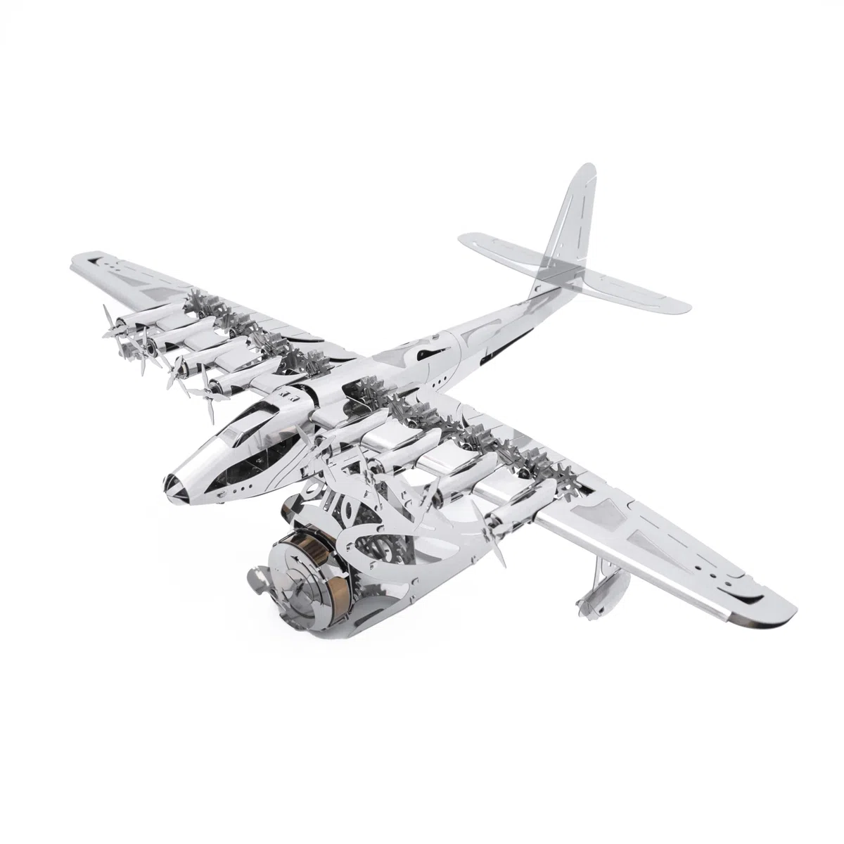 METAL TEMPS Hercules Hughes H-4 Herkuleles Sapin Goose - Kit de modélisme 3D en métal avec mécanisme pivotant, modèle volant herkules, plateforme amovible, 170 pièces.