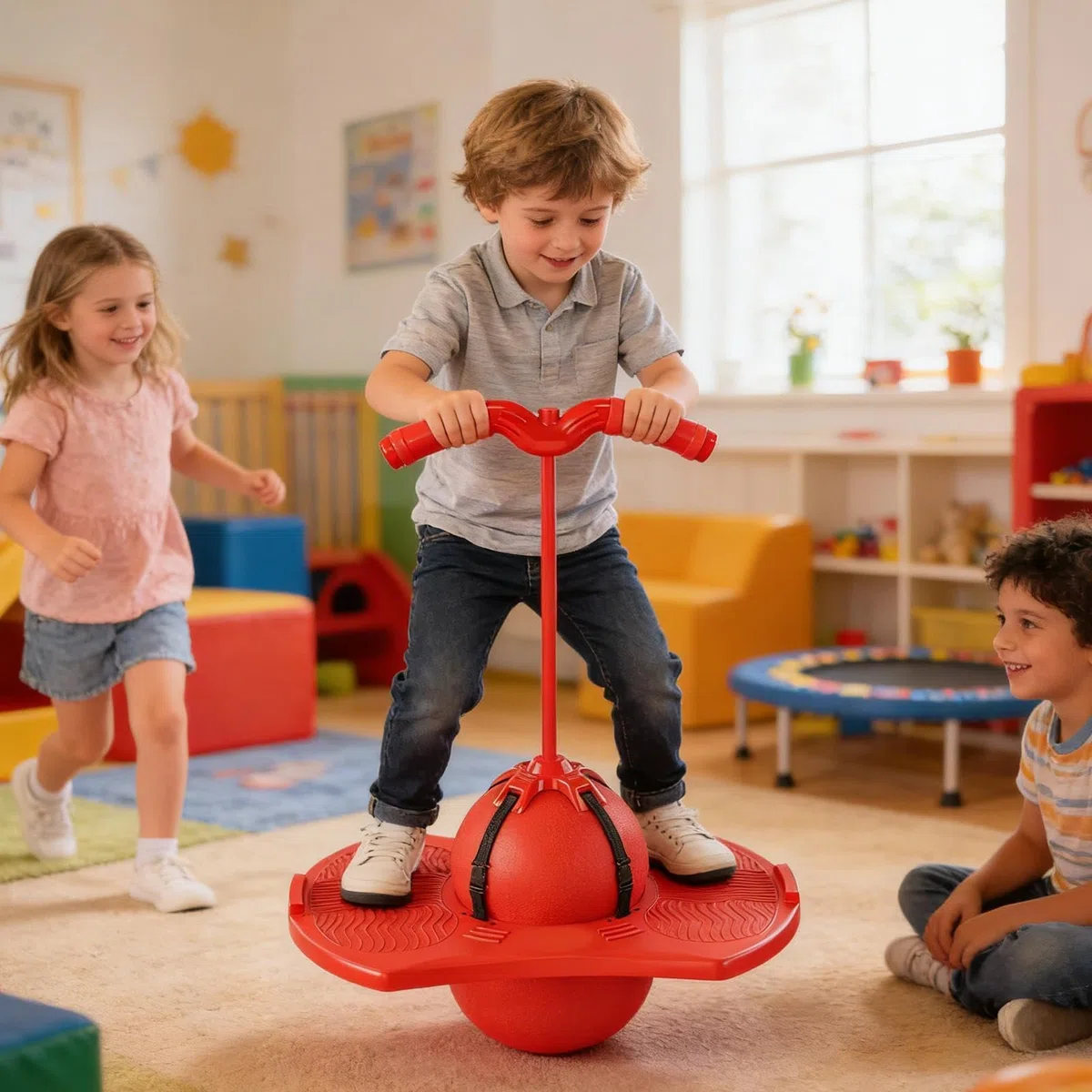 Ballon sauteur de l'équilibre avec une poignée Jouet de fitness