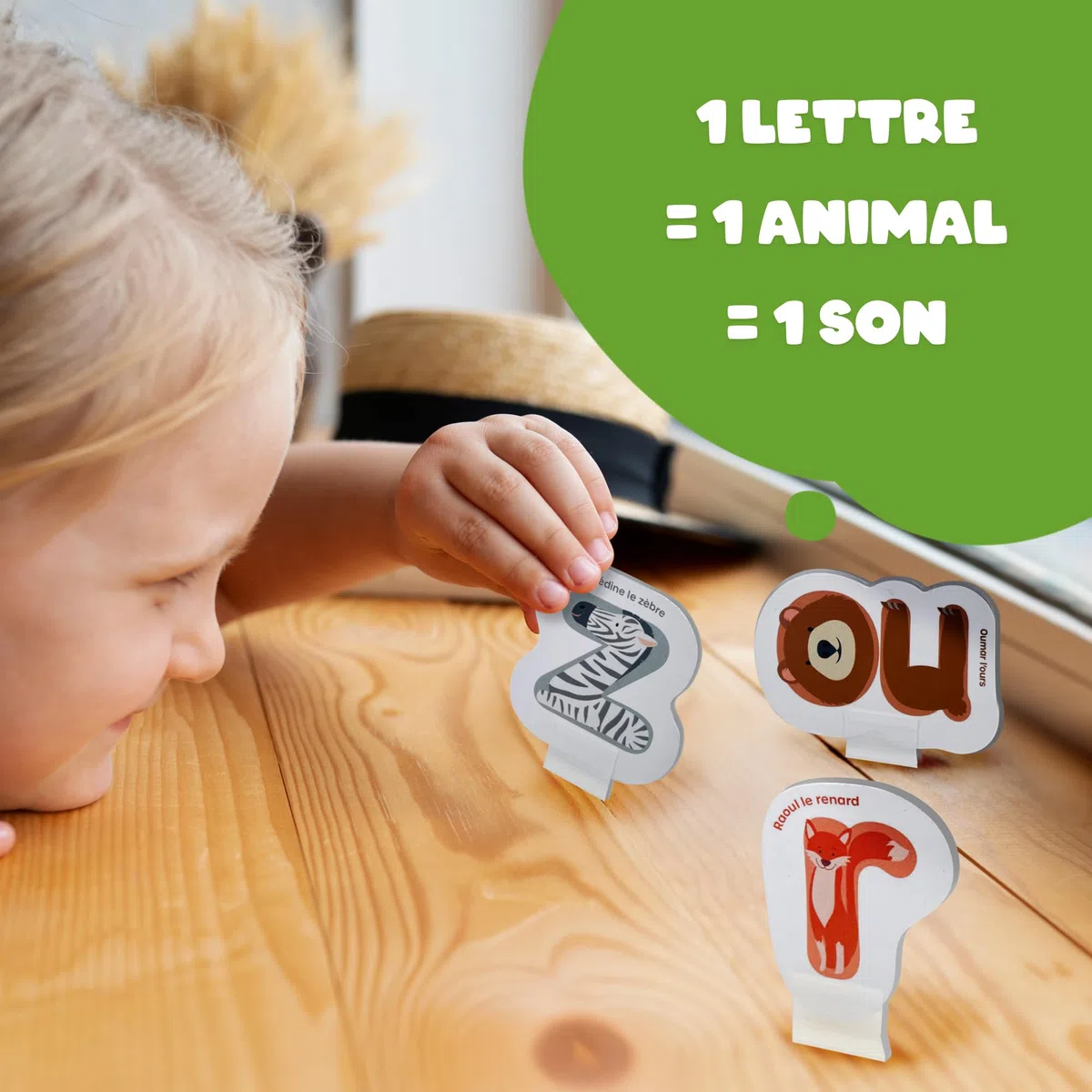 Jeu de Société Éducatif Lecture Enfant 4-7 Ans – 6 Jeux Progressifs et Ludiques pour Apprendre Les Lettres et Les Sons – Animaux-Lettres Astucieux – Méthode Éprouvée – Fabriqué en France