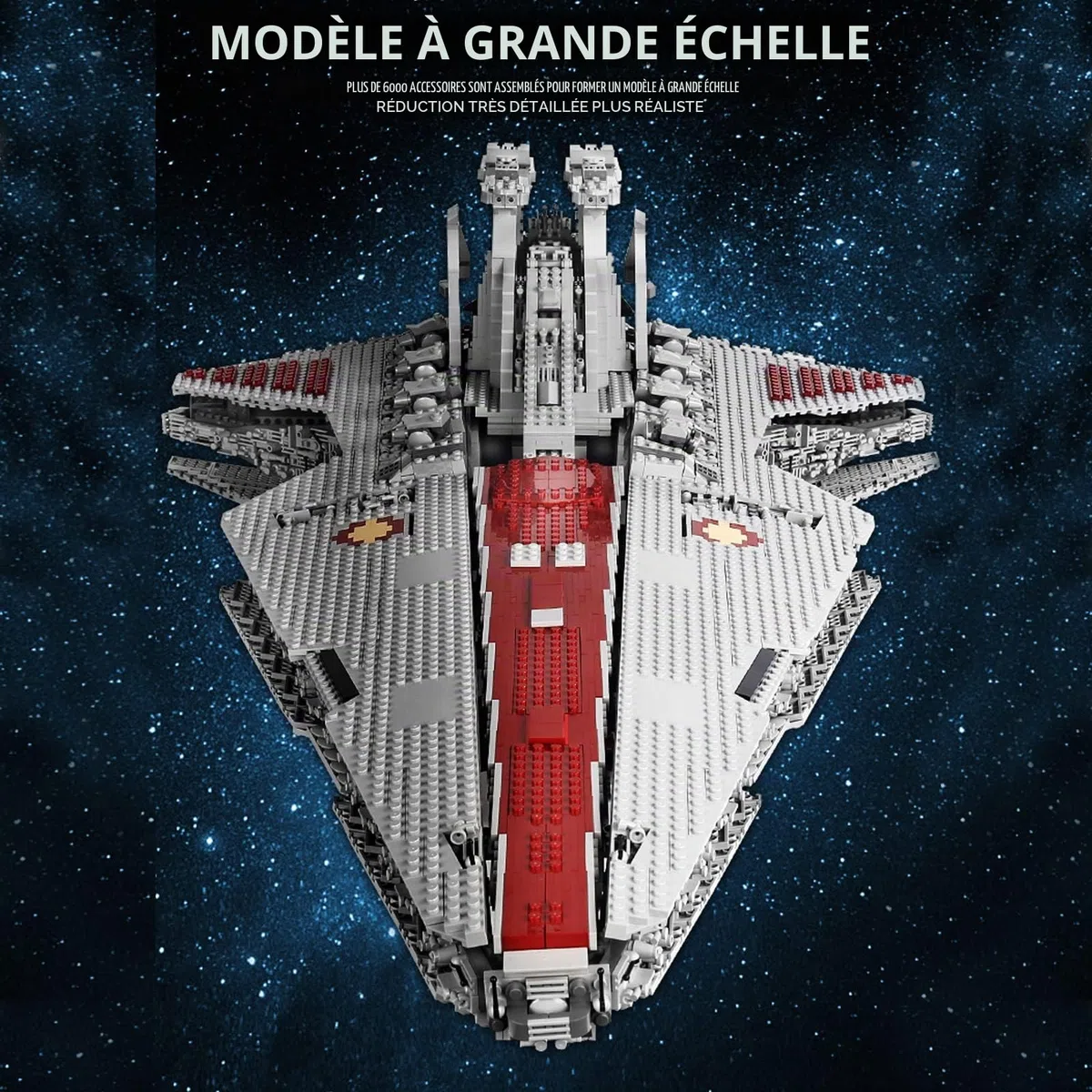 QLJBFU Modèle Super Star Destroyer, Jouet de Construction de croiseur d'attaque de la Classe Venator, 6685+ pièces à Collectionner, modèle de Jouet à Construire pour Cadeaux, Construire et Jouer Un