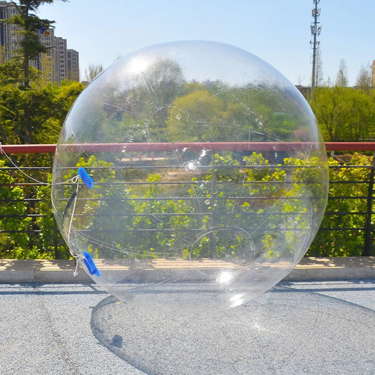 Ballon gonflable pour piscine, lac, plage – Boule à bulles transparente avec fermeture éclair pour enfants et adultes