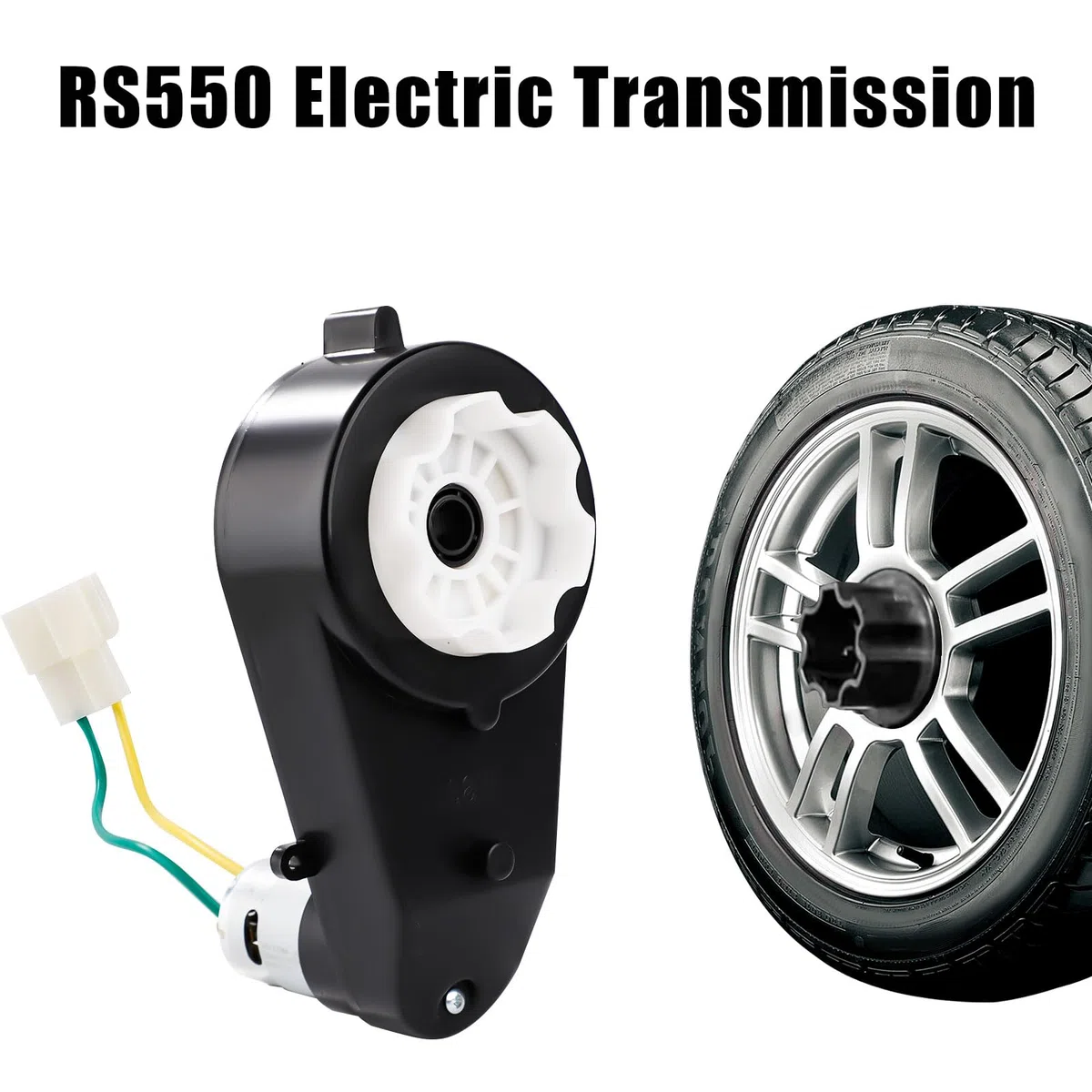 lasuroa 2pcs Boîte de Vitesses Moteur 24V pour Power Wheels, Haute Vitesse 35000 TR/Min Moteur d'Entraînement RS550 Boîte Vitesses Électrique Kit Mise à Niveau pour Voiture Jouet pour Enfants Camion