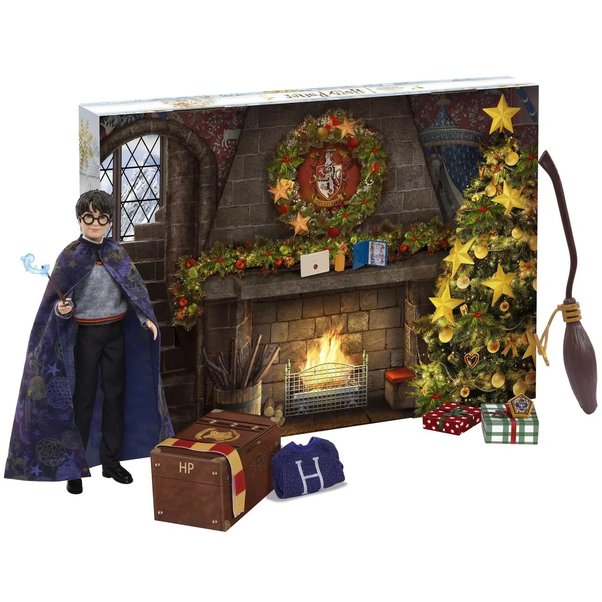 Mattel Harry Potter Calendrier De L’Avent Gryffondor Avec Poupée Harry Potter (30 Cm) Et 24 Accessoires Surprises, Jouet Enfant, Dès 6 Ans, HND80